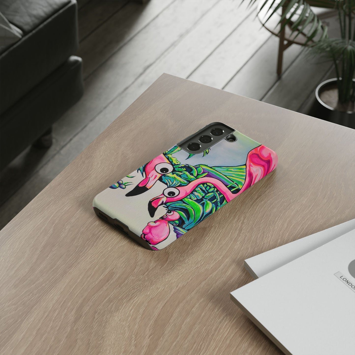 Cyclops Flamingo Family Tough Phone Case