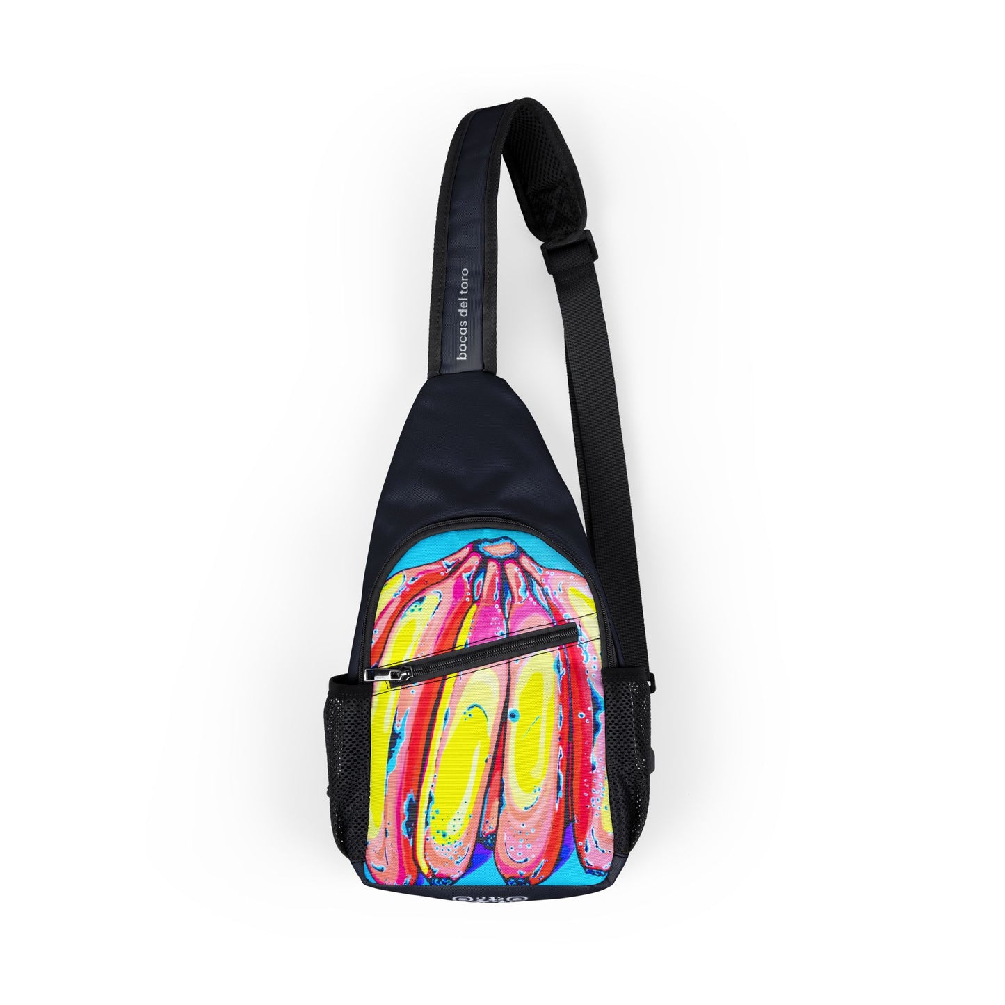 Neon Fat Bananas Art Sling Bag - Travel or Everyday Chest Bag