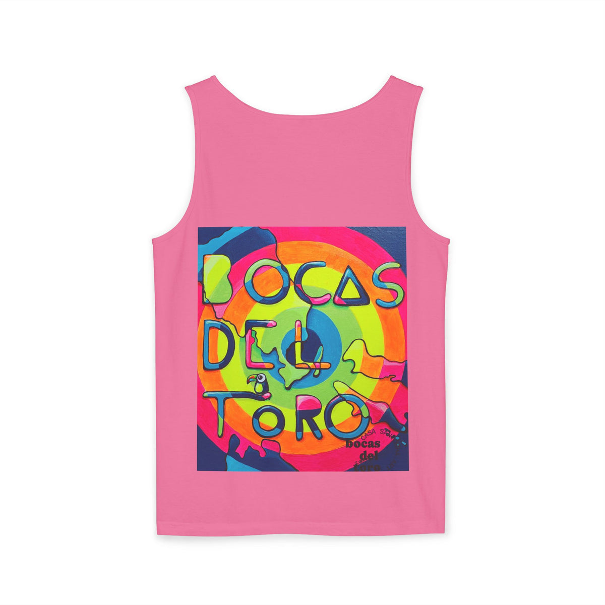 Unisex Bocas Del Toro Islands Tank Top - neon pop art by Casa Santosha Art