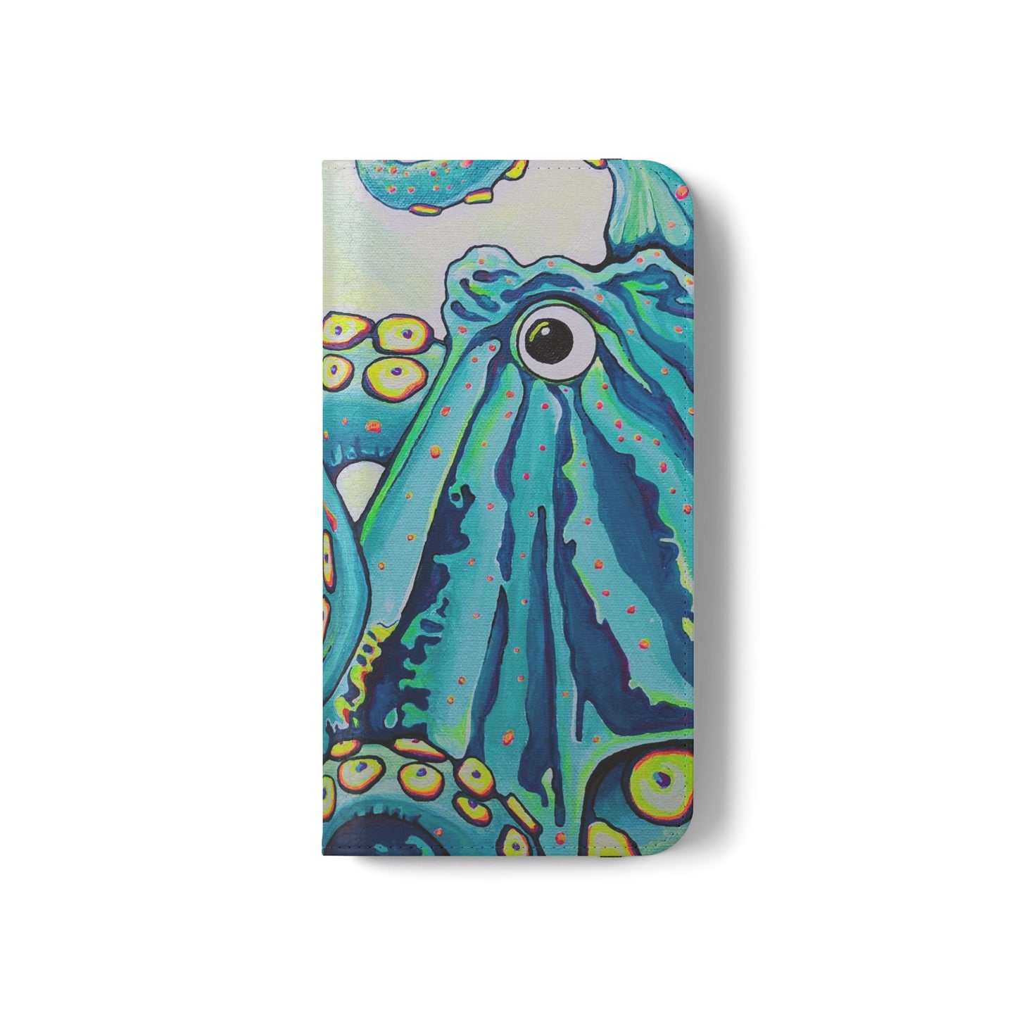 Cyclops Octopus Flip Phone Case – Wallet Cover with Card Slots