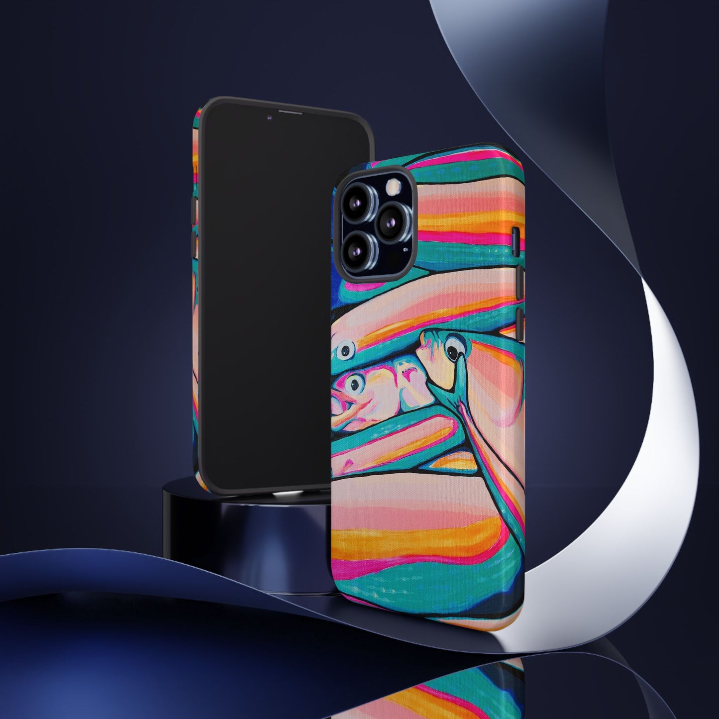Neon Fish Tough Phone Case