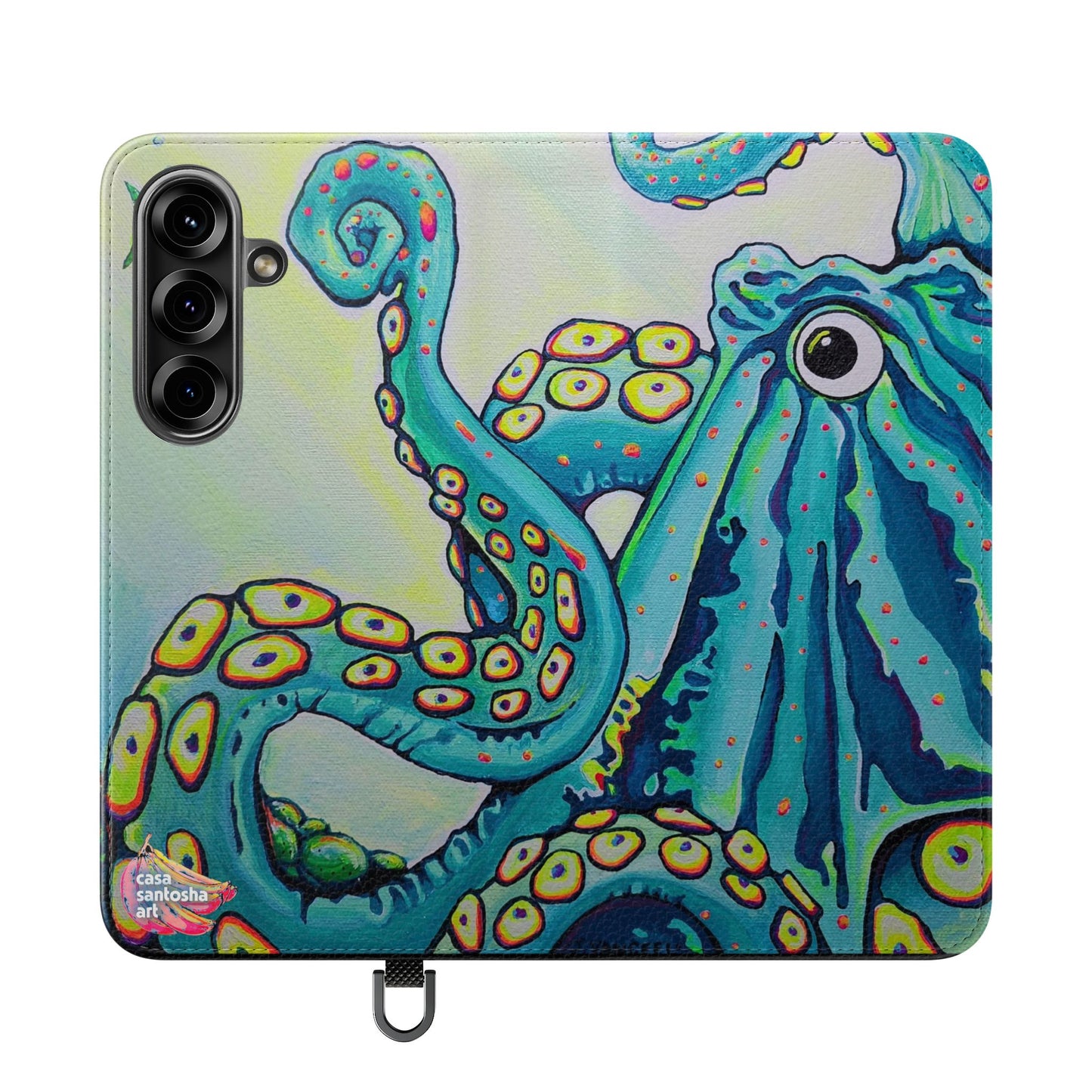 Cyclops Octopus Flip Phone Case – Wallet Cover with Card Slots