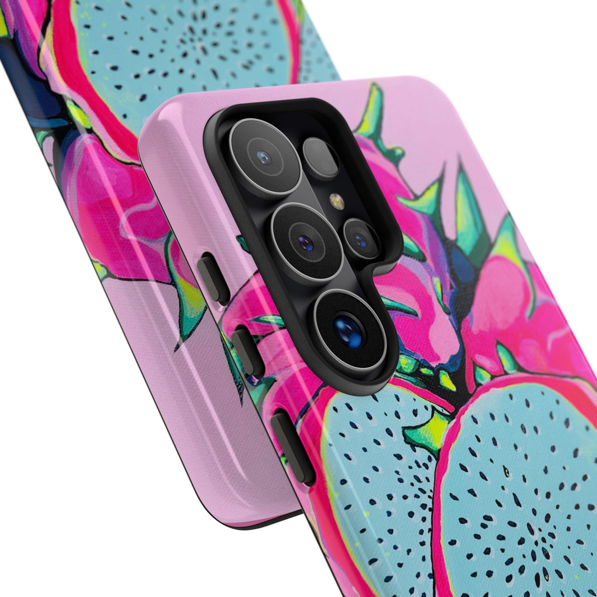 Coque de téléphone résistante Pitaya Rose Néon