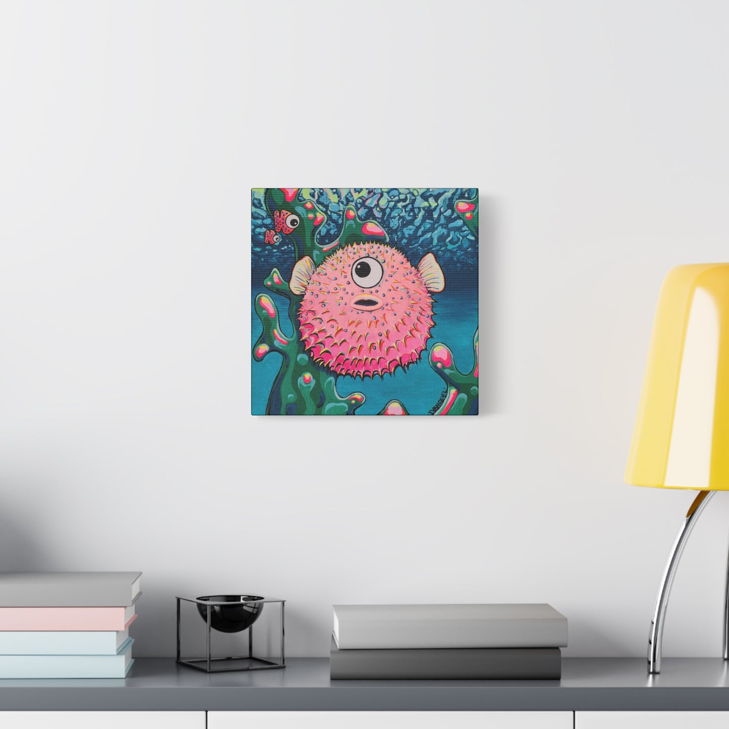 Cyclops Pufferfish Canvas Print - Home Decor Wall Art