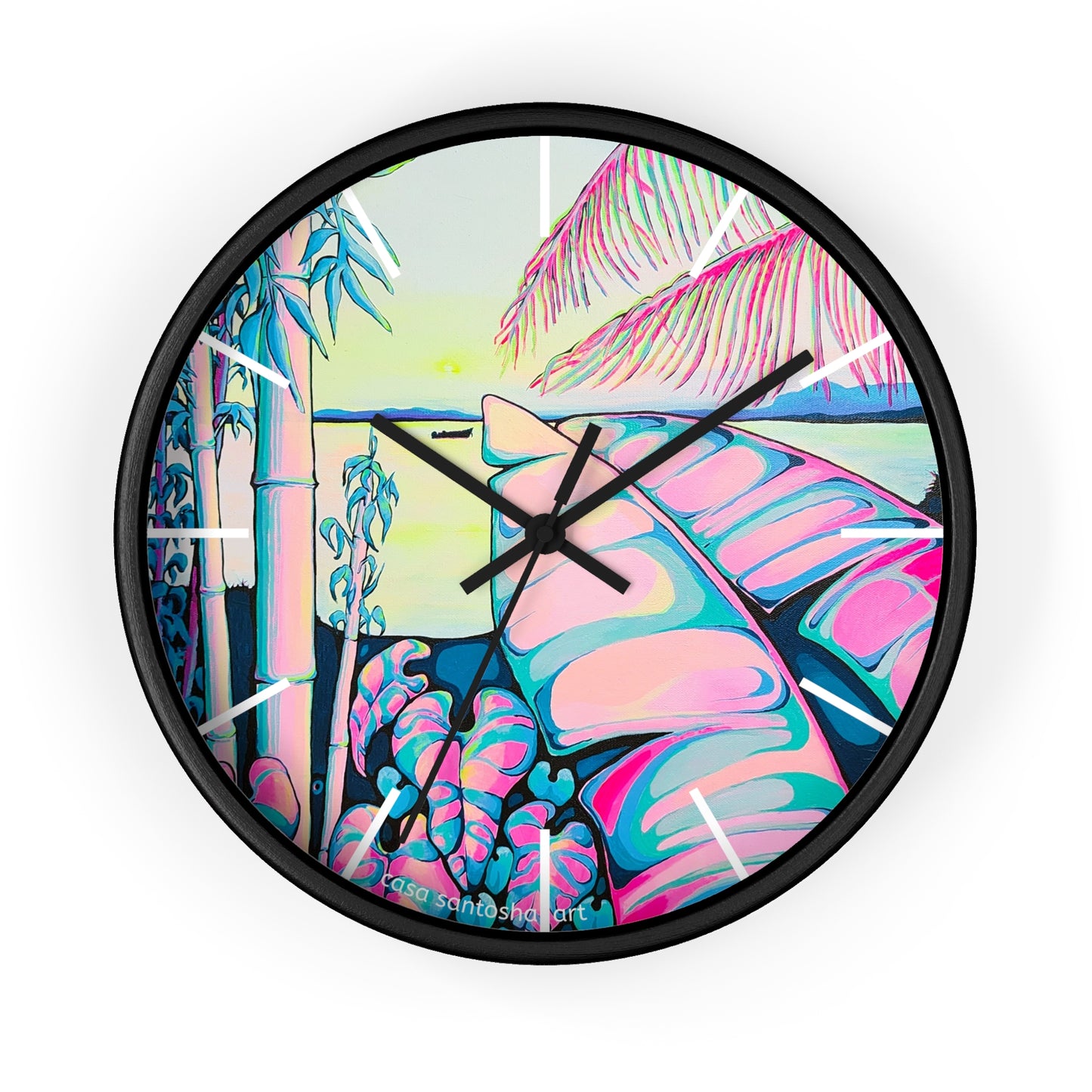 Horloge murale pop art Sérénité Bocas
