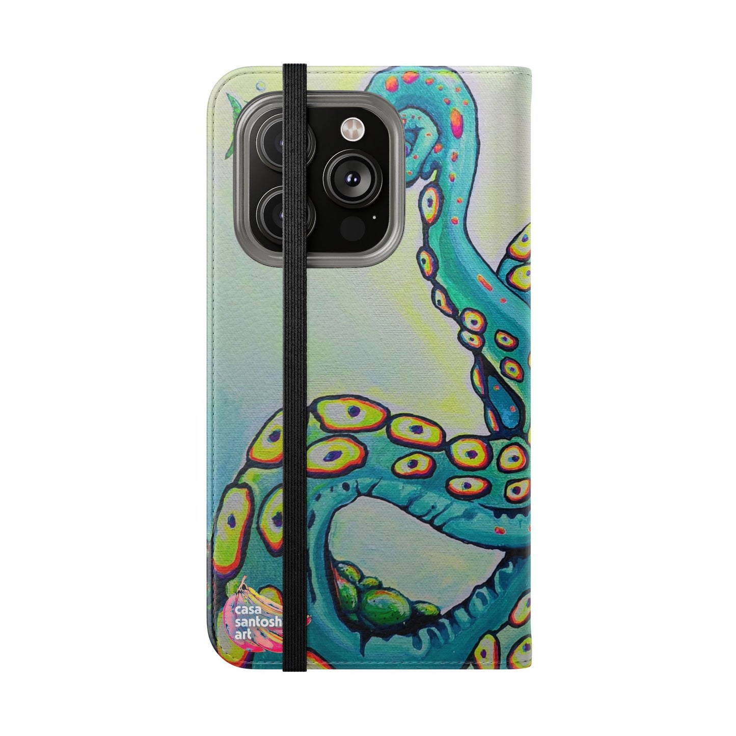 Cyclops Octopus Flip Phone Case – Wallet Cover with Card Slots