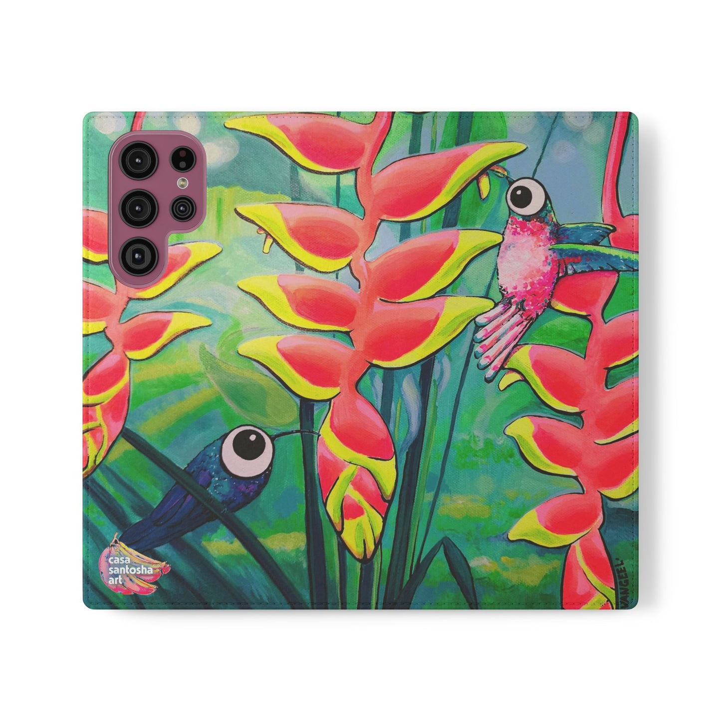 Cyclops Hummingbirds Flip Phone Case – Wallet Cover with Card Slots