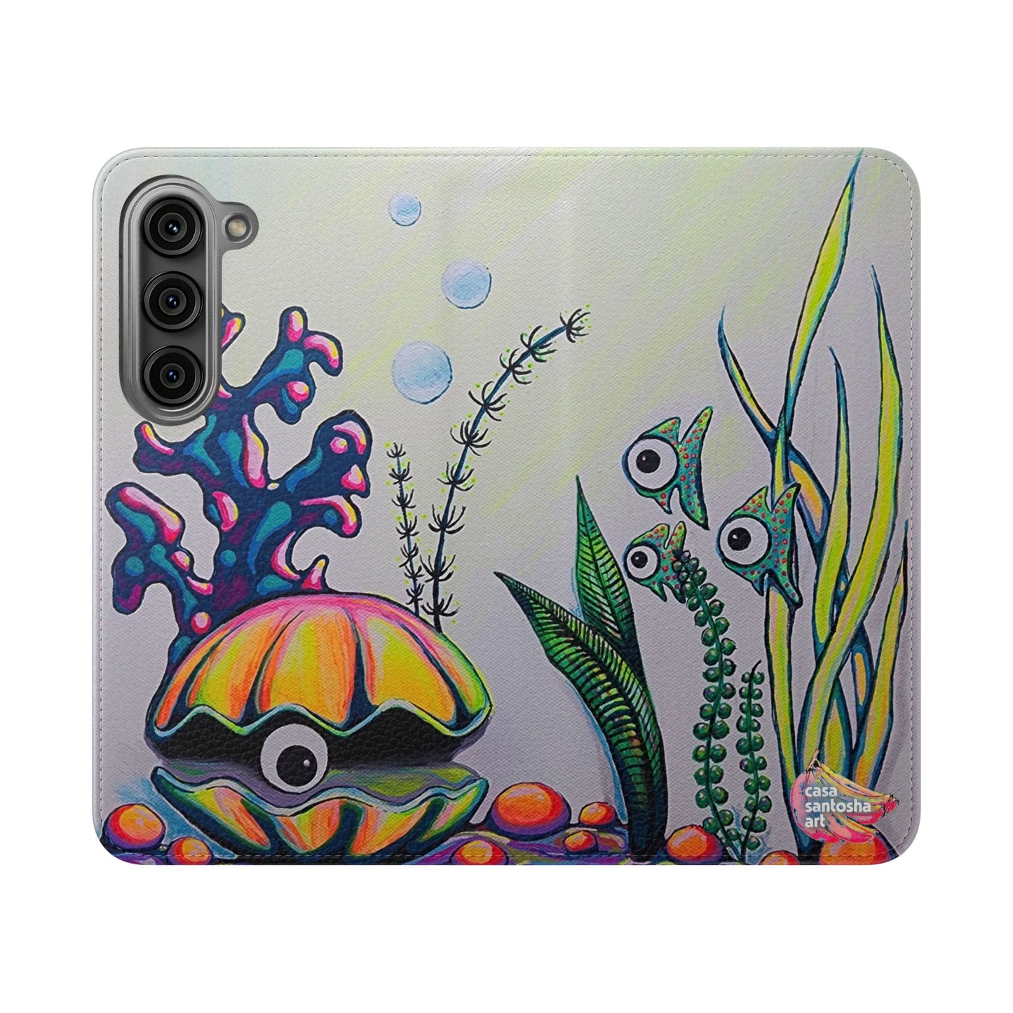 Cyclops Clam Flip Phone Case – Wallet Cover with Card Slots