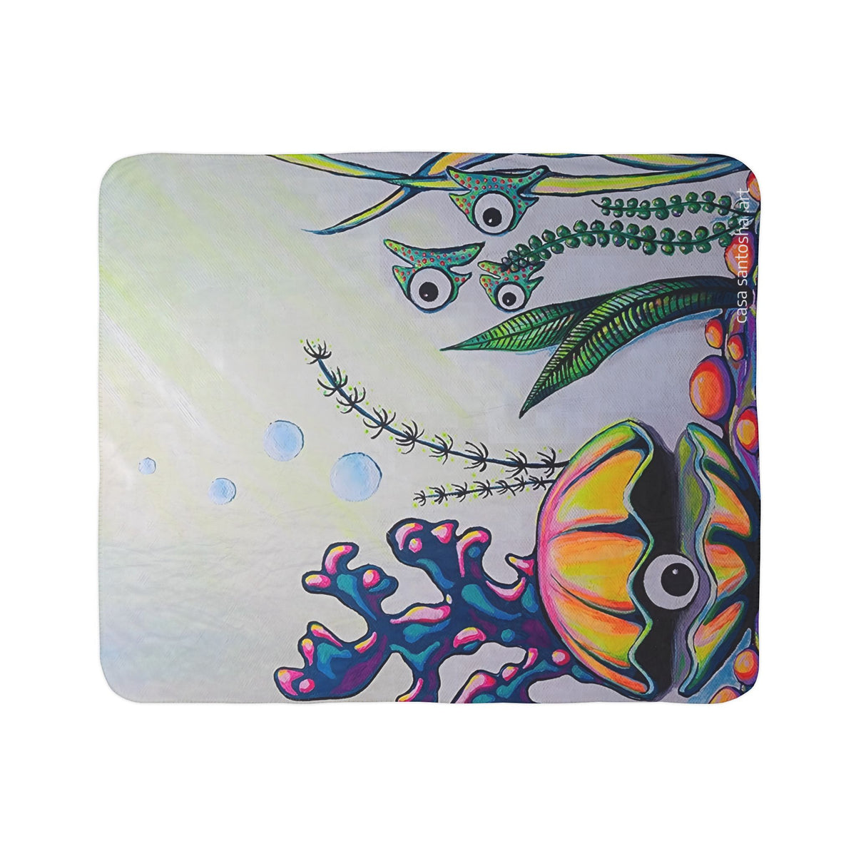 Cyclops Clam Fleece Sherpa Blanket