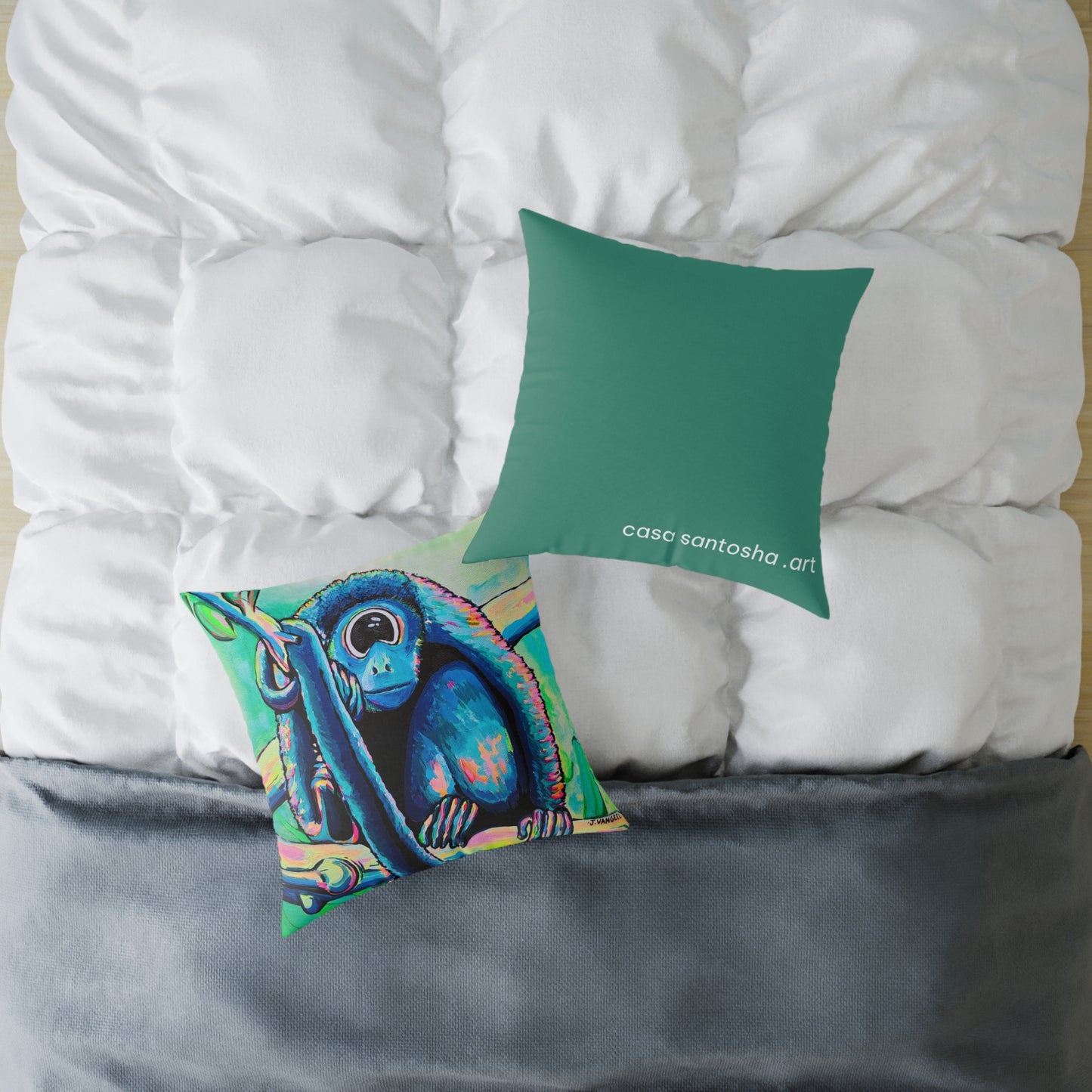 Cyclops Monkey Art Canvas Decorative Pillow