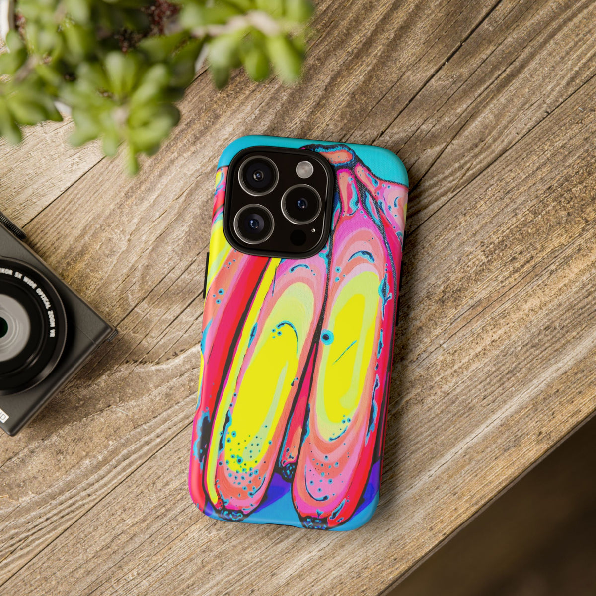 Neon Fat Bananas Tough Phone Case