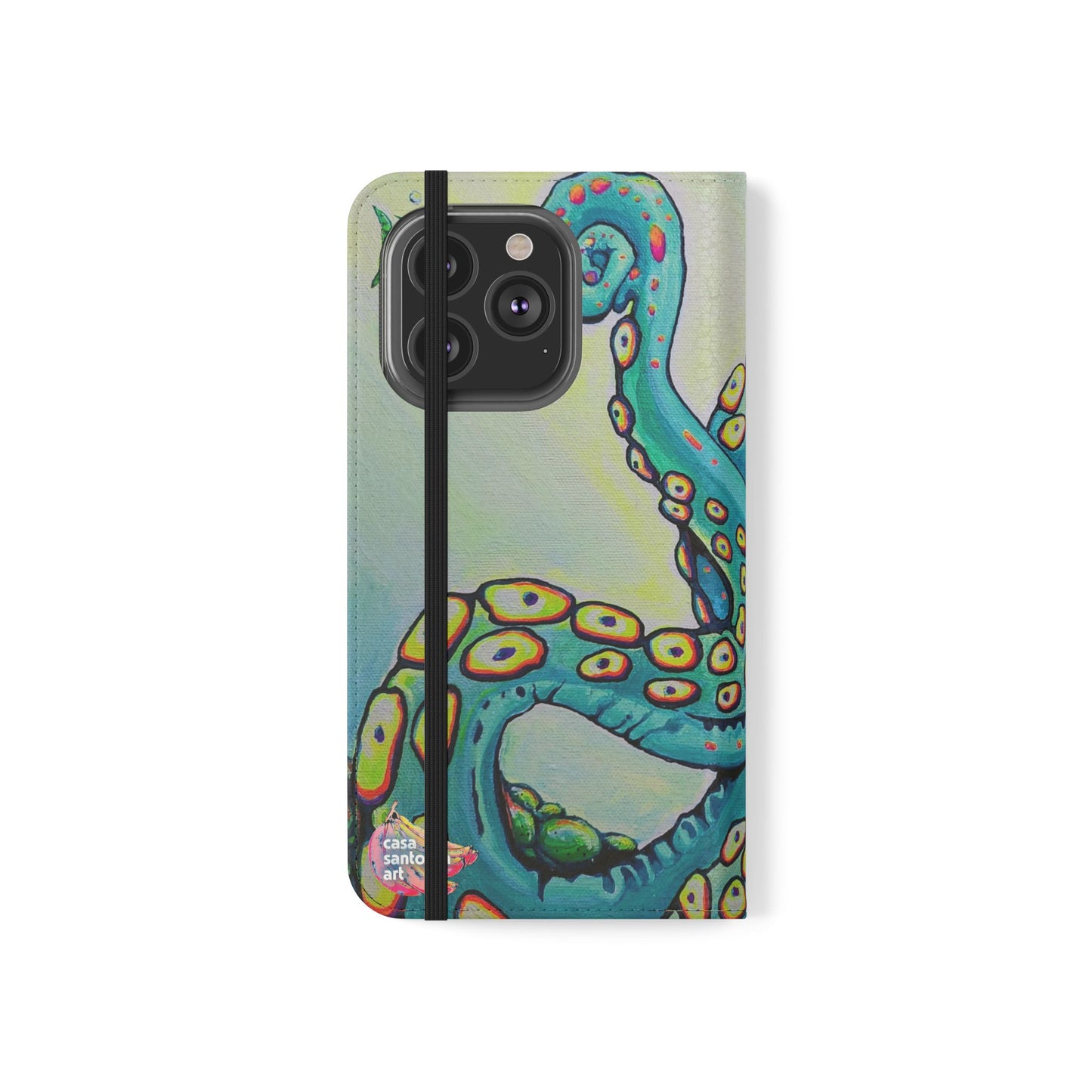 Cyclops Octopus Flip Phone Case – Wallet Cover with Card Slots