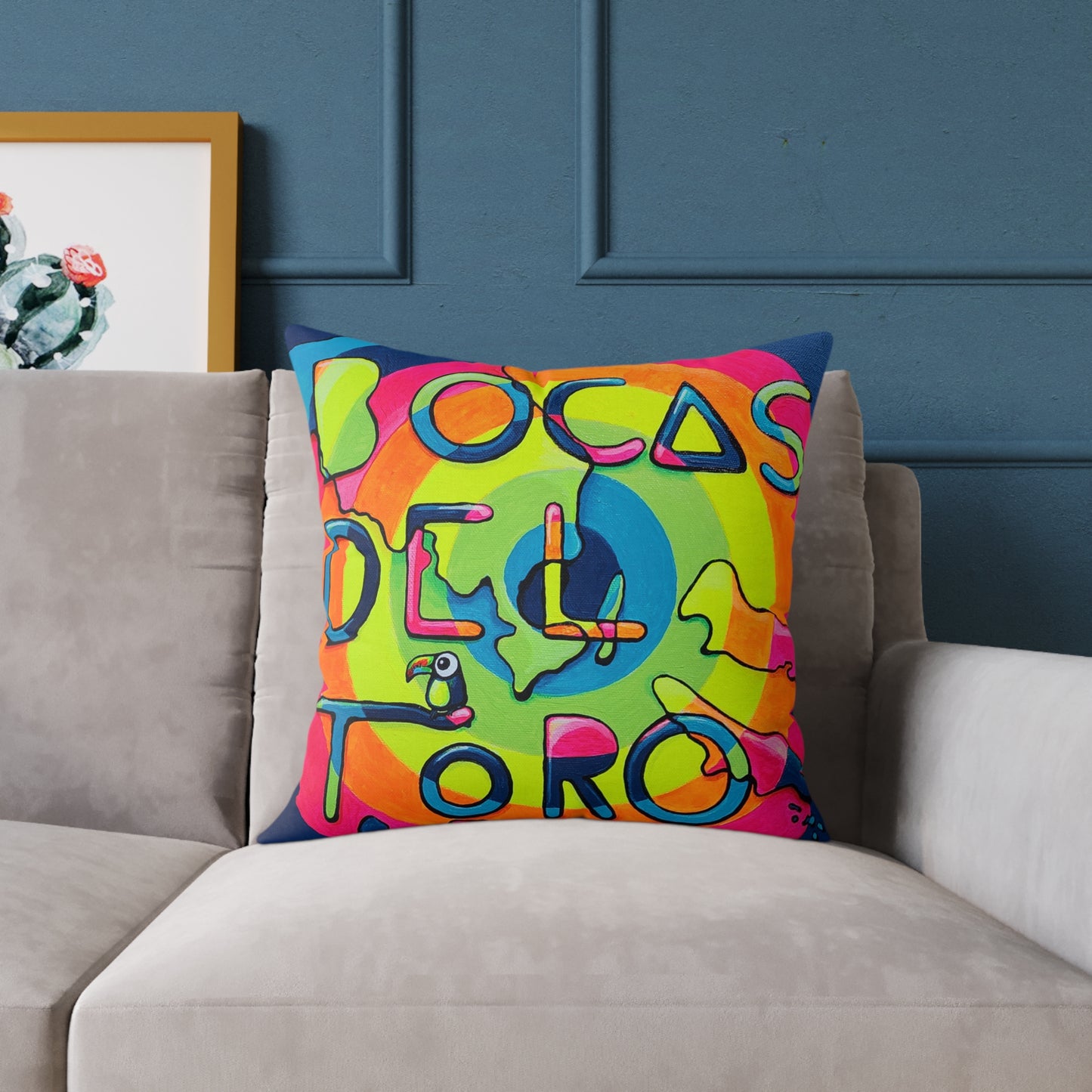 Bocas Del Toro Islands Art Canvas Decorative Pillow