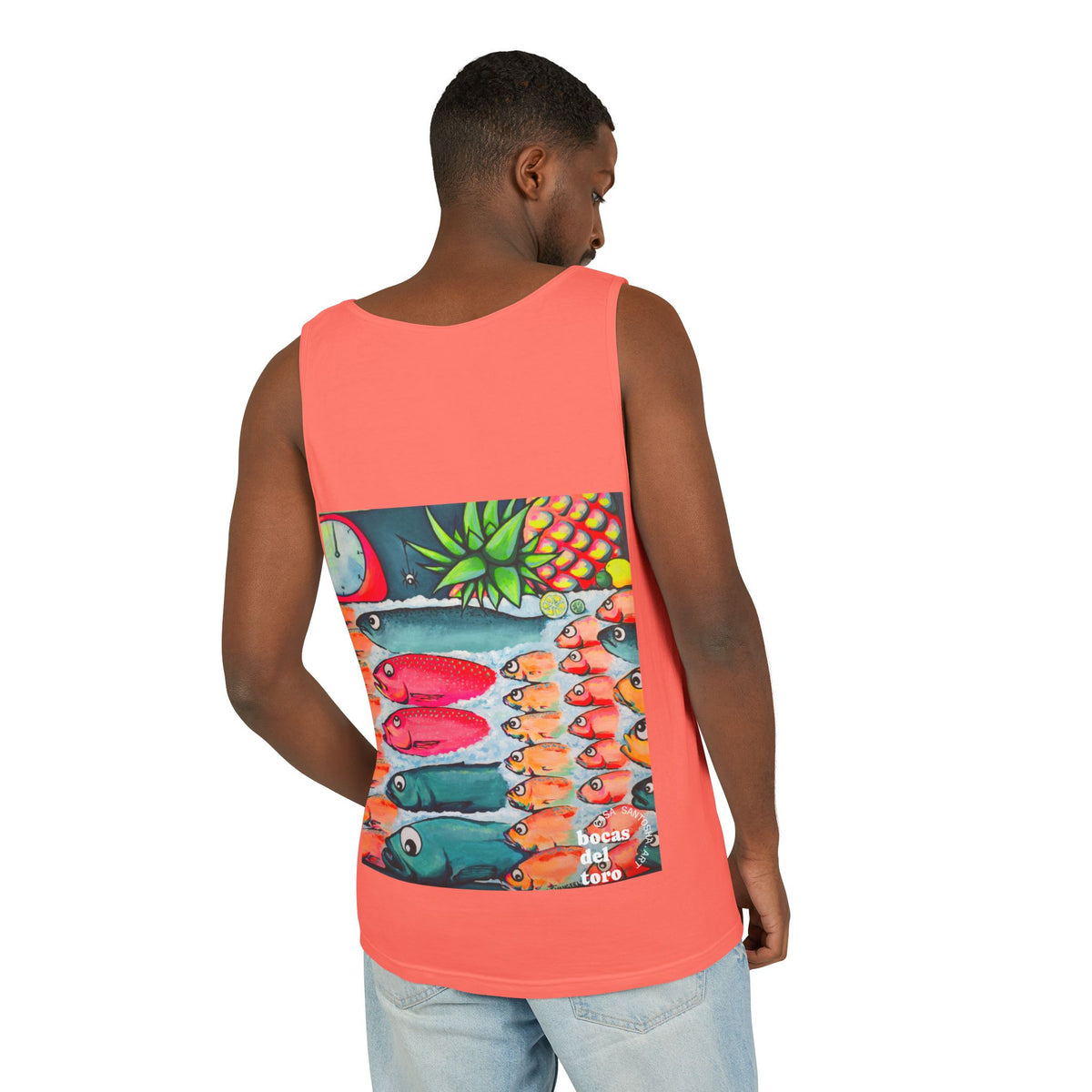Unisex Neon Cabo Fish Market Tank Top