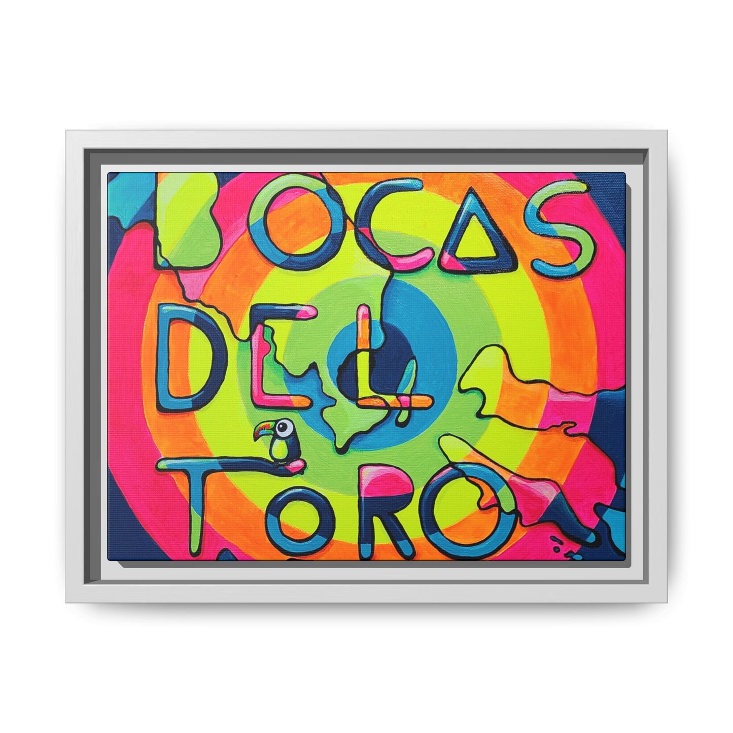 Framed Bocas Del Toro Islands Canvas Print