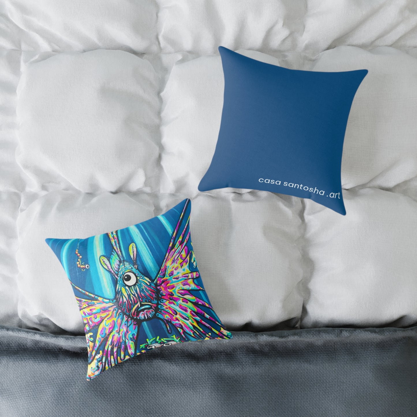 Cyclops Lionfish Art Canvas Decorative Pillow