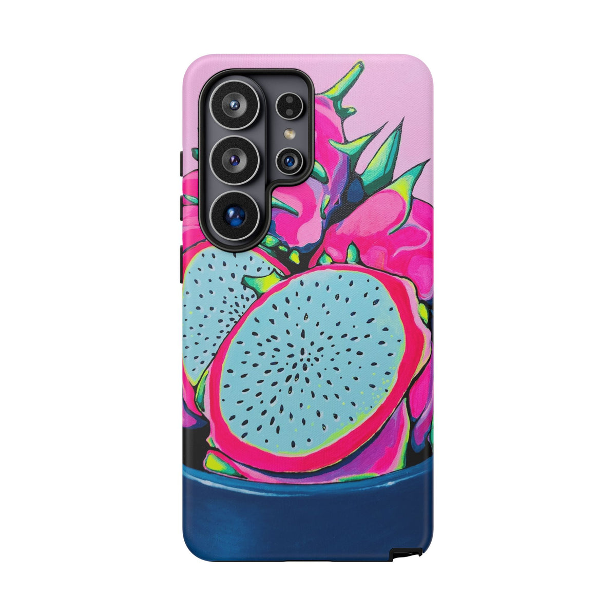 Coque de téléphone résistante Pitaya Rose Néon