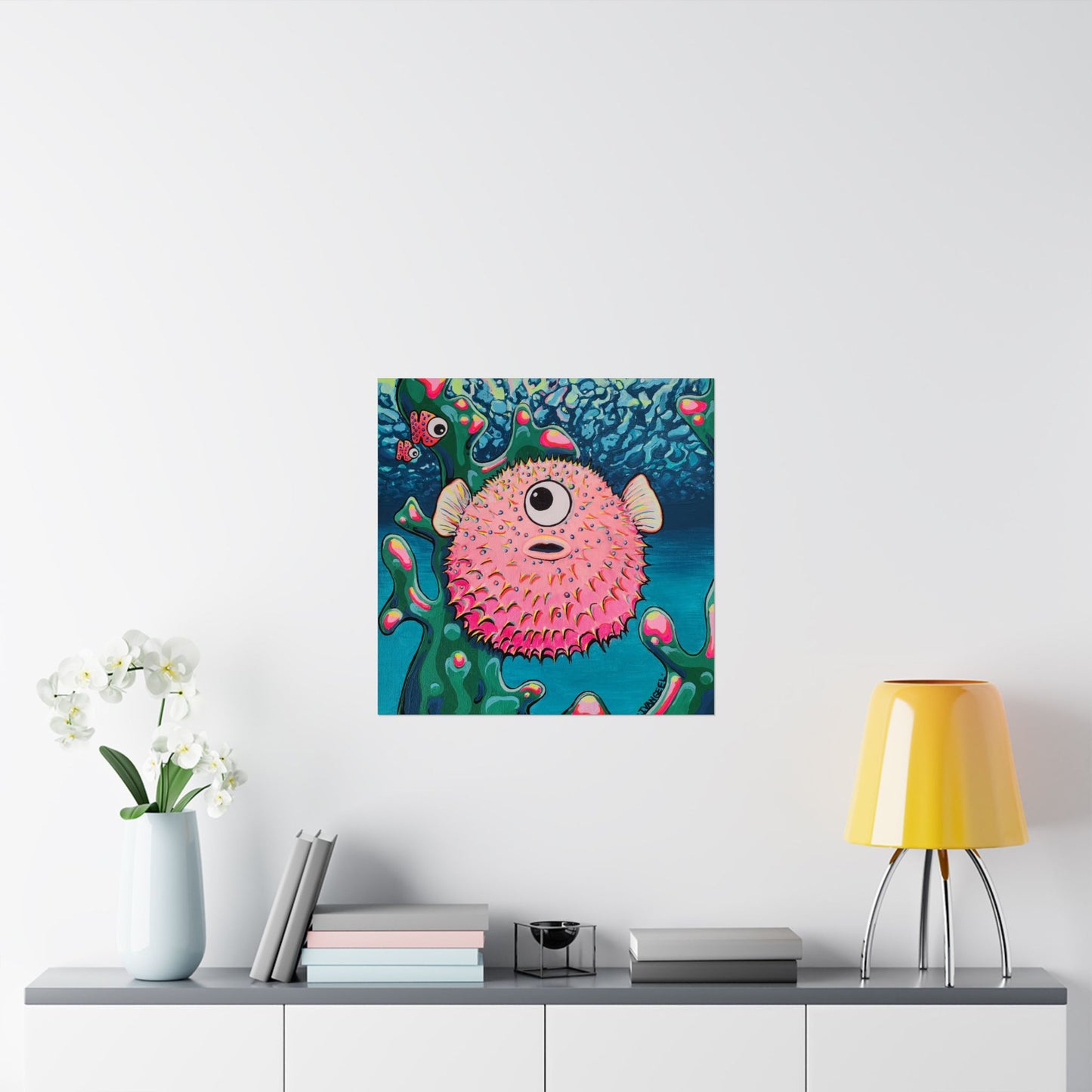 Cyclops Pufferfish Giclée Art Poster