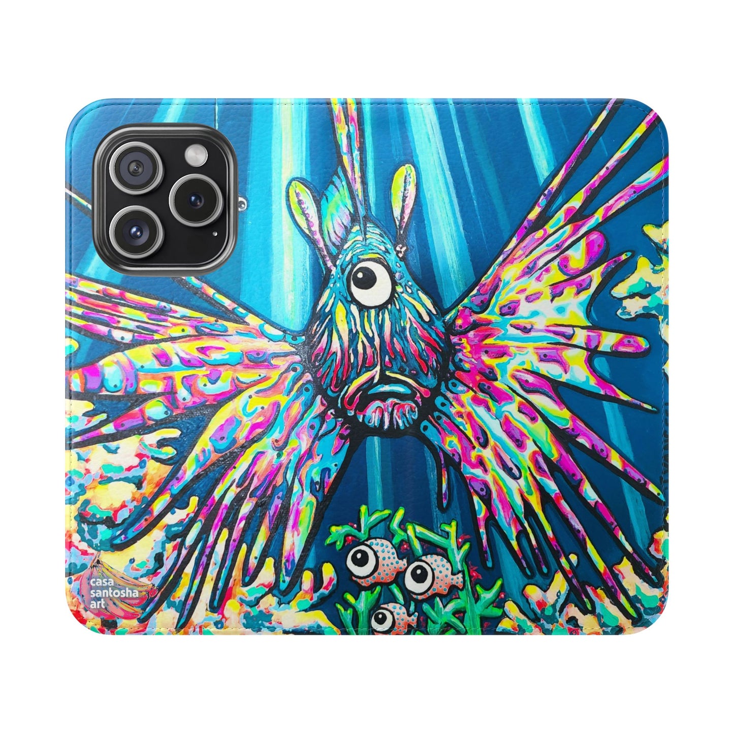 Cyclops Lionfish Flip Phone Case – Wallet Cover with Card Slots
