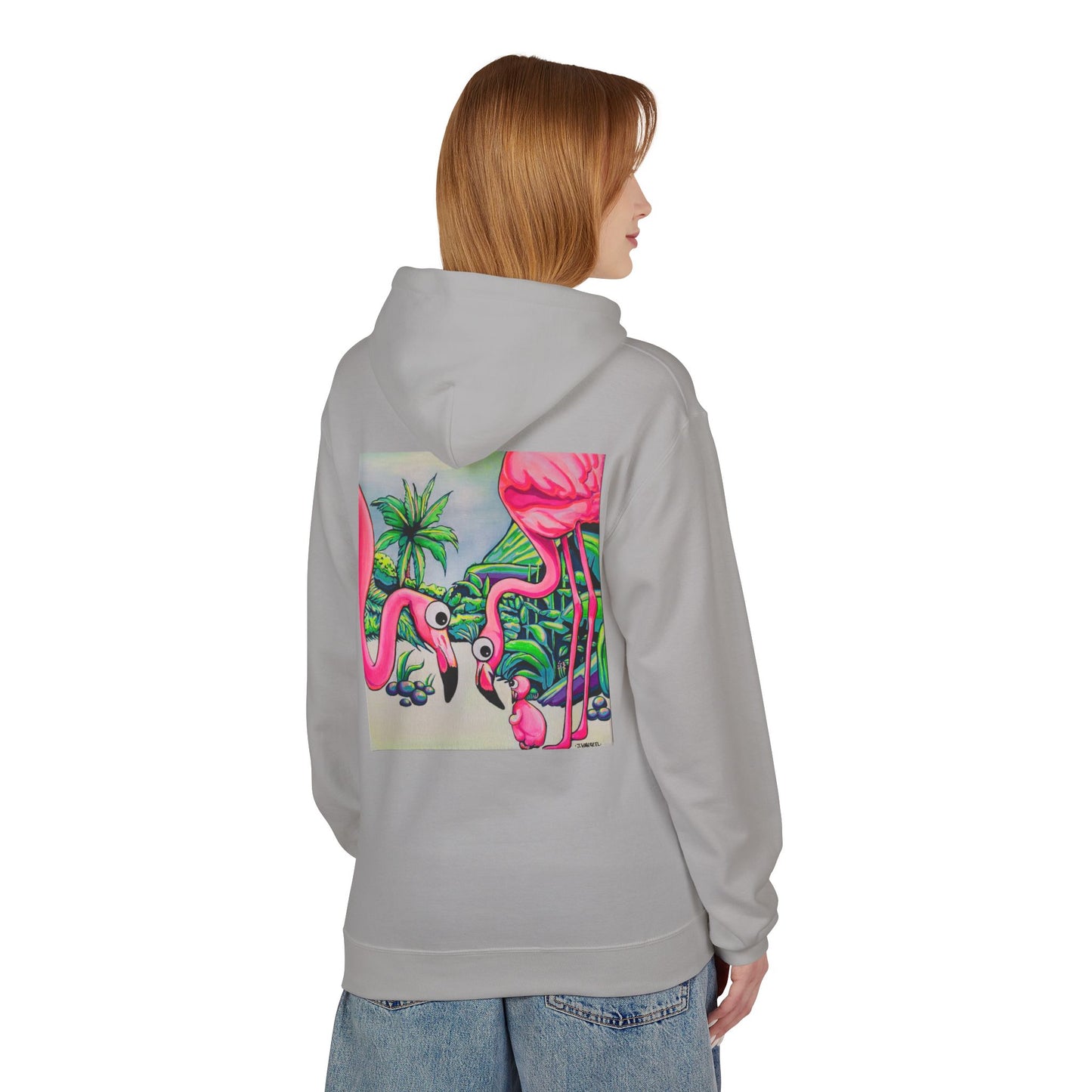 Unisex Cyclops Flamingo Family Soft Hoodie