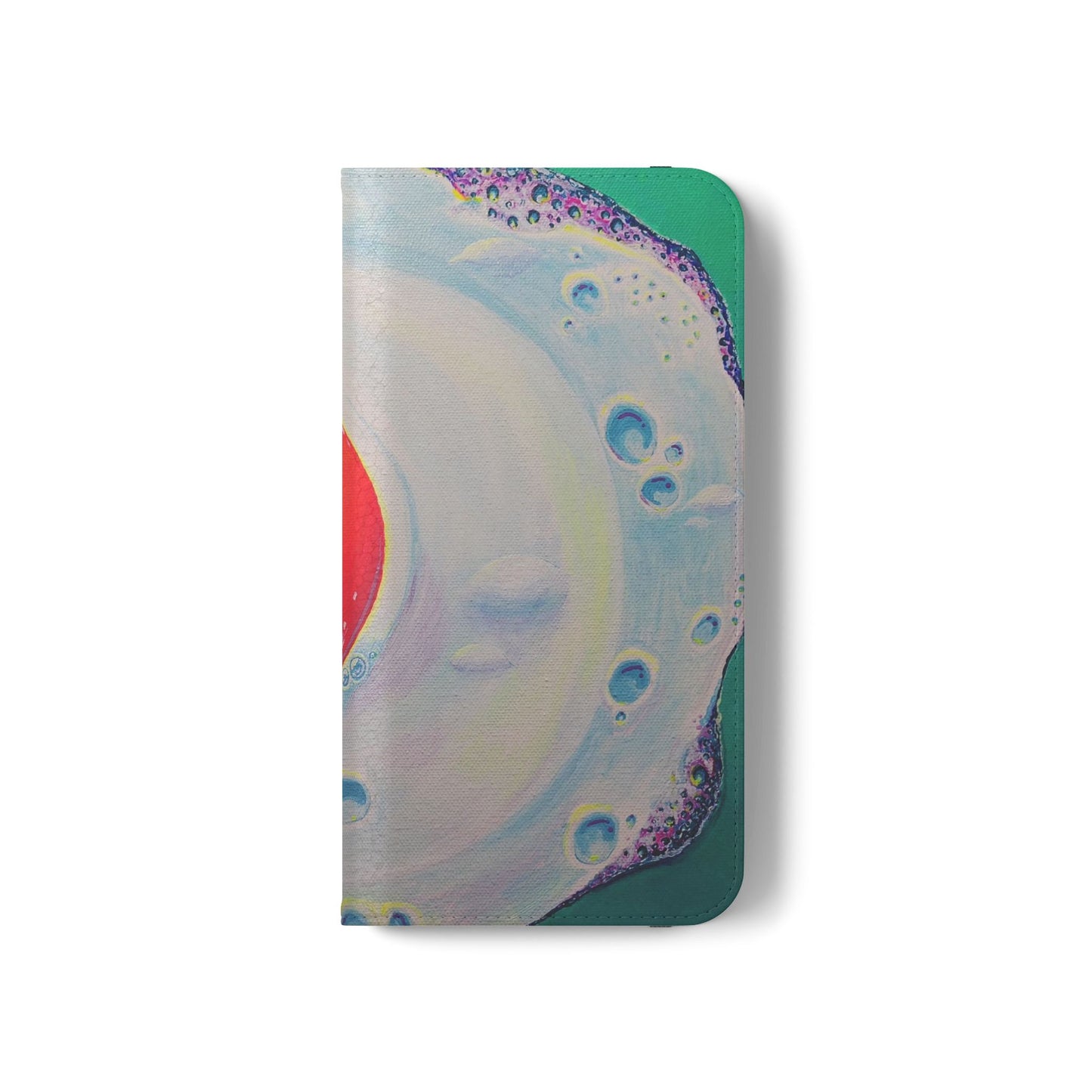 Neon Fried Egg Flip Phone Case – Wallet Cover with Card Slots