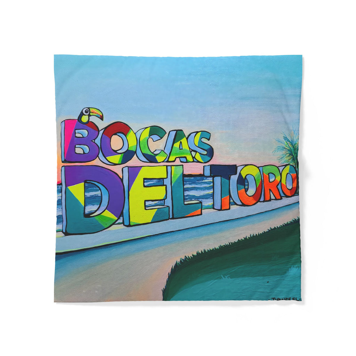 Bocas Del Toro Sign Duvet Cover