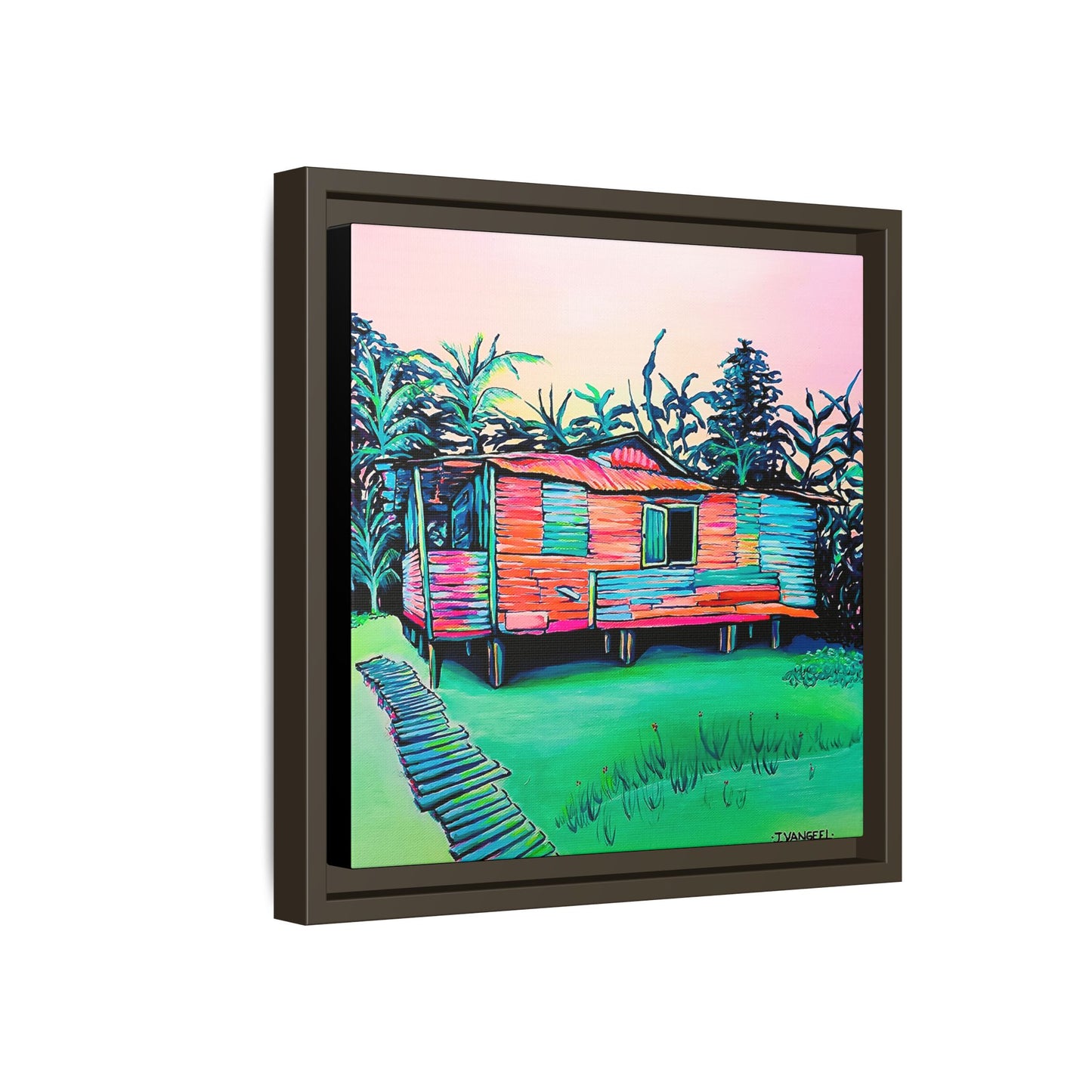 Framed Luis Russell House Bocas Canvas Print