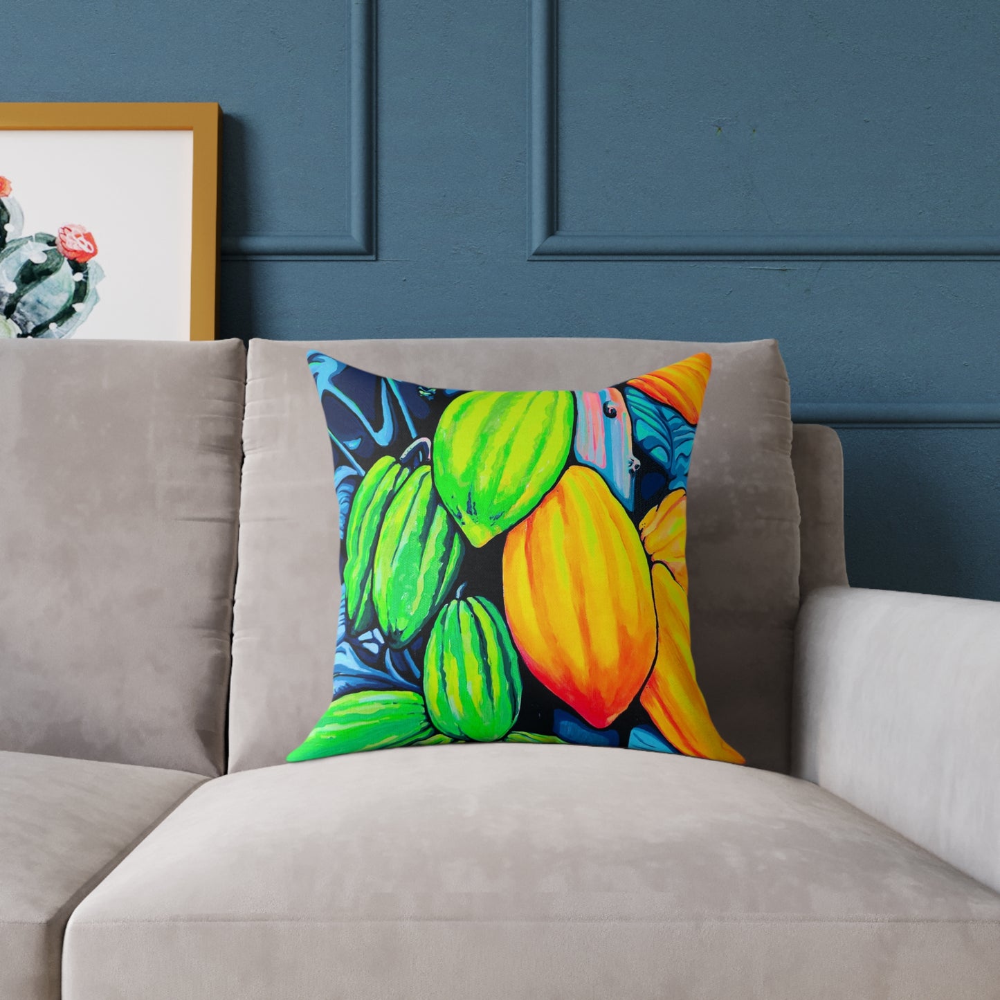 Neon Cacao Art Canvas Decorative Pillow