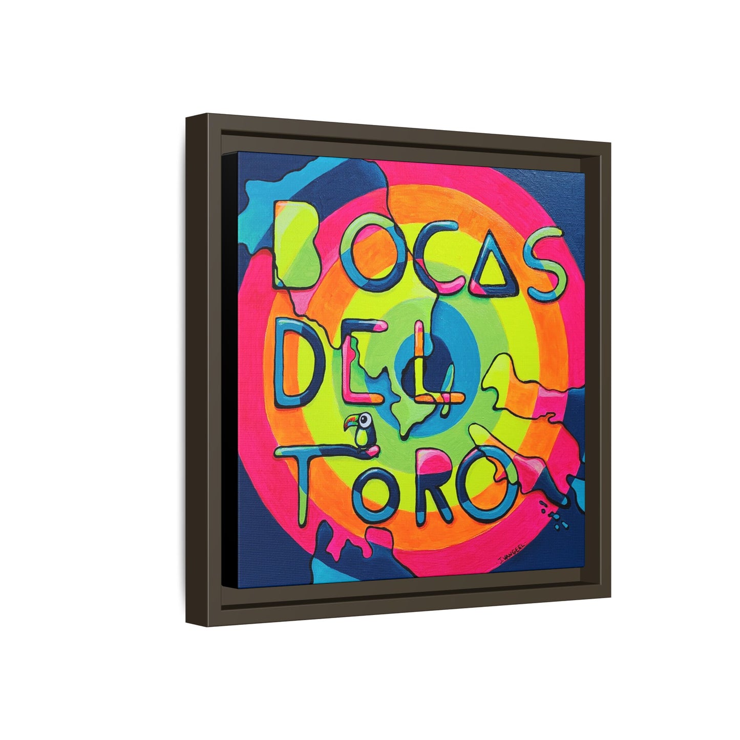 Framed Bocas Del Toro Islands Canvas Print