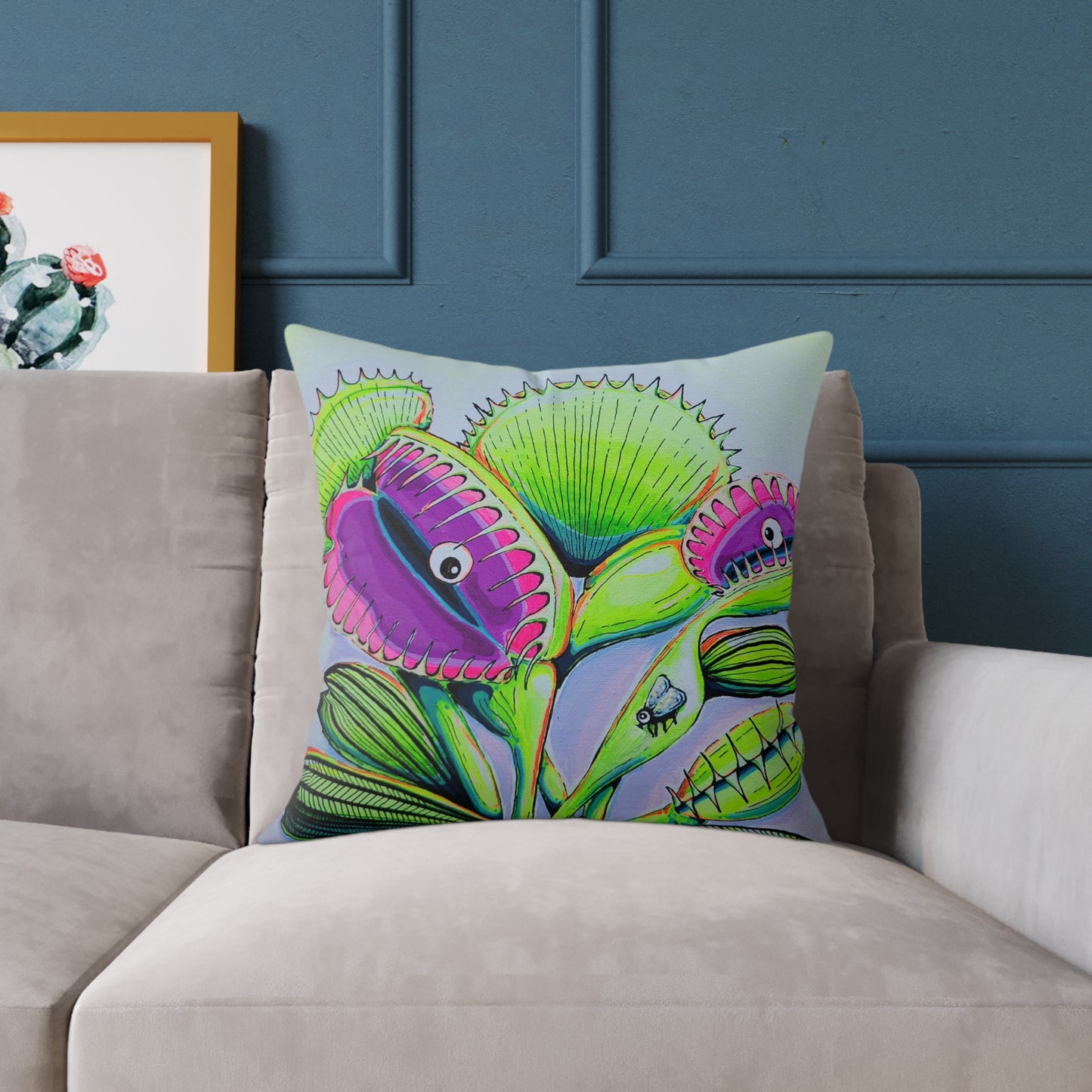 Cyclops Venus Fly Trap Art Canvas Decorative Pillow