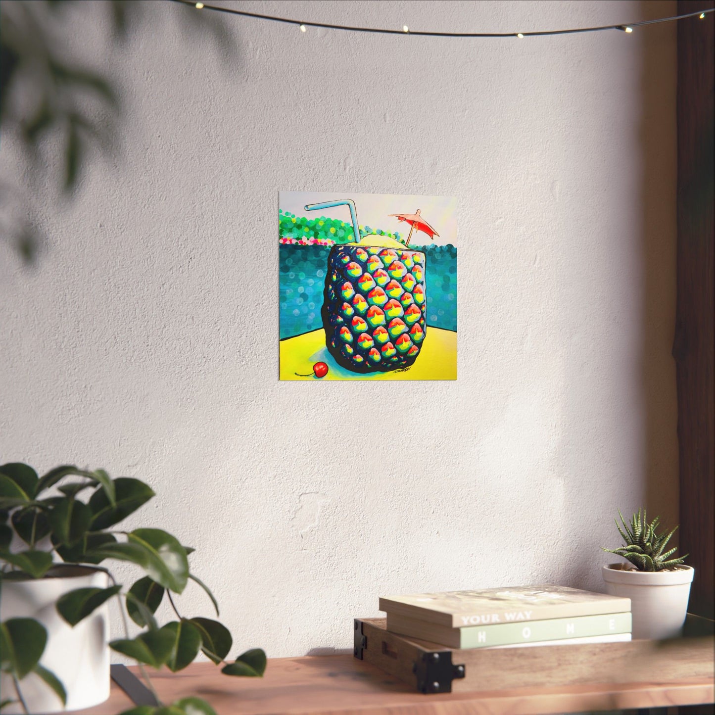 Neon Piña Colada Giclée Art Poster