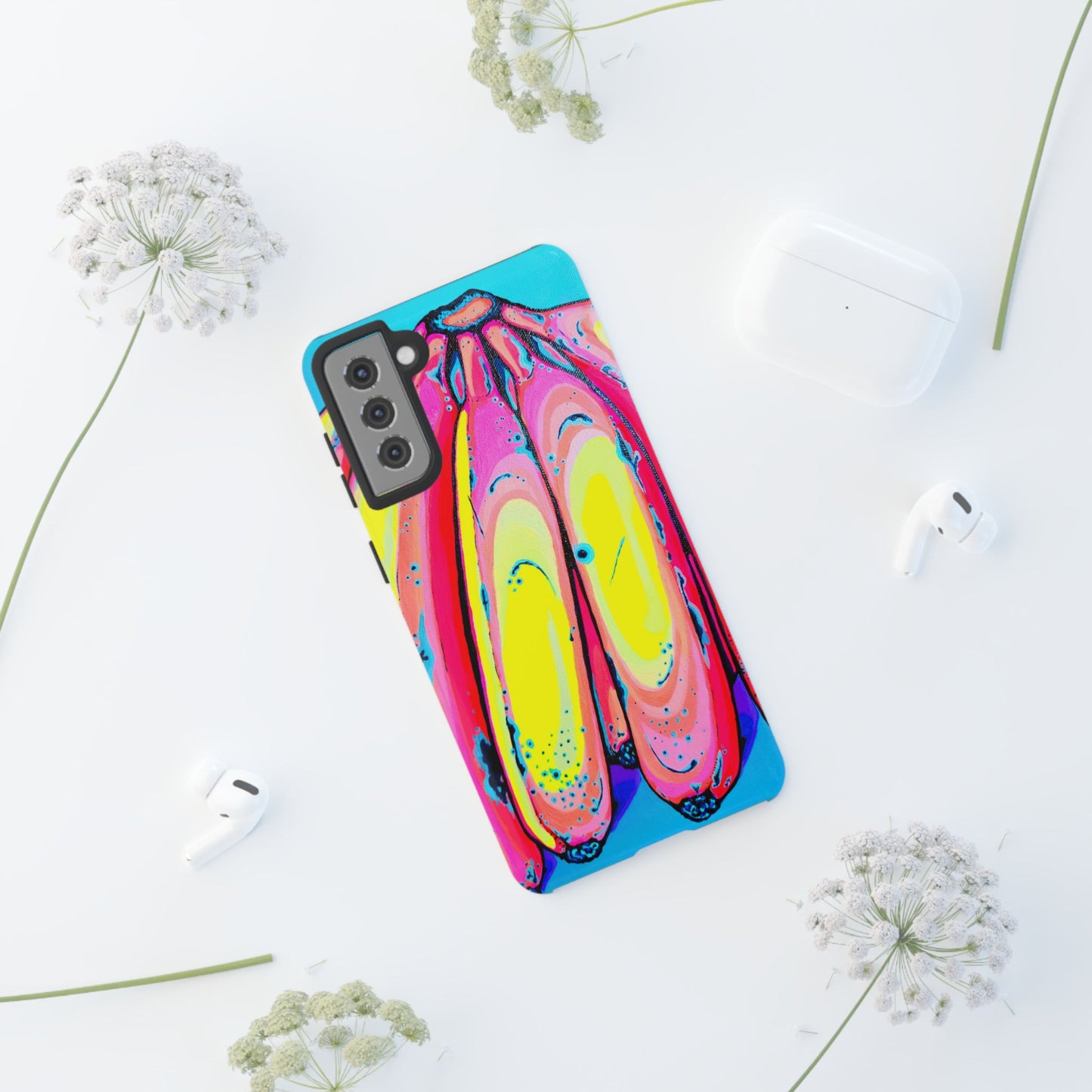 Neon Fat Bananas Tough Phone Case