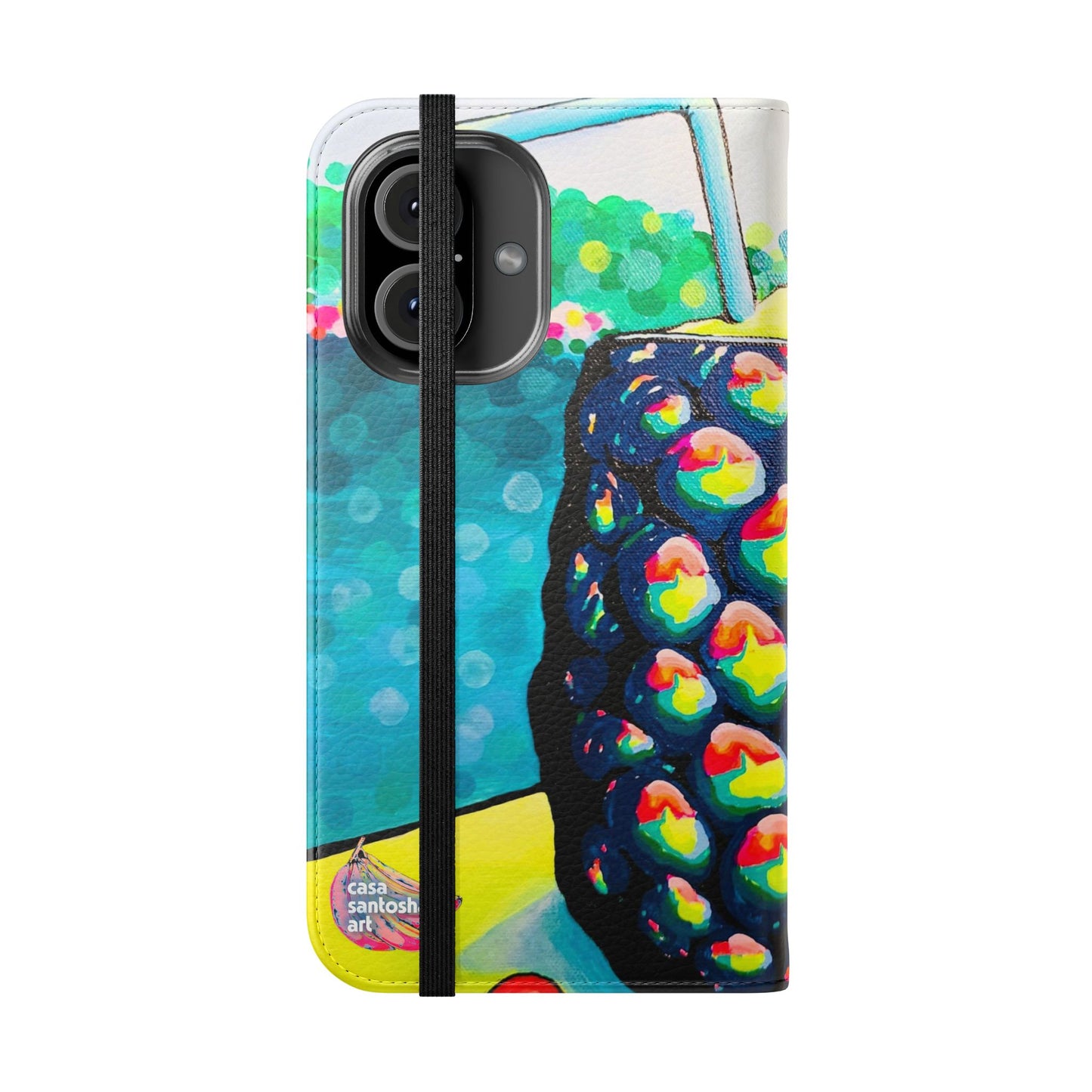 Neon Piña Colada Flip Phone Case – Wallet Cover with Card Slots