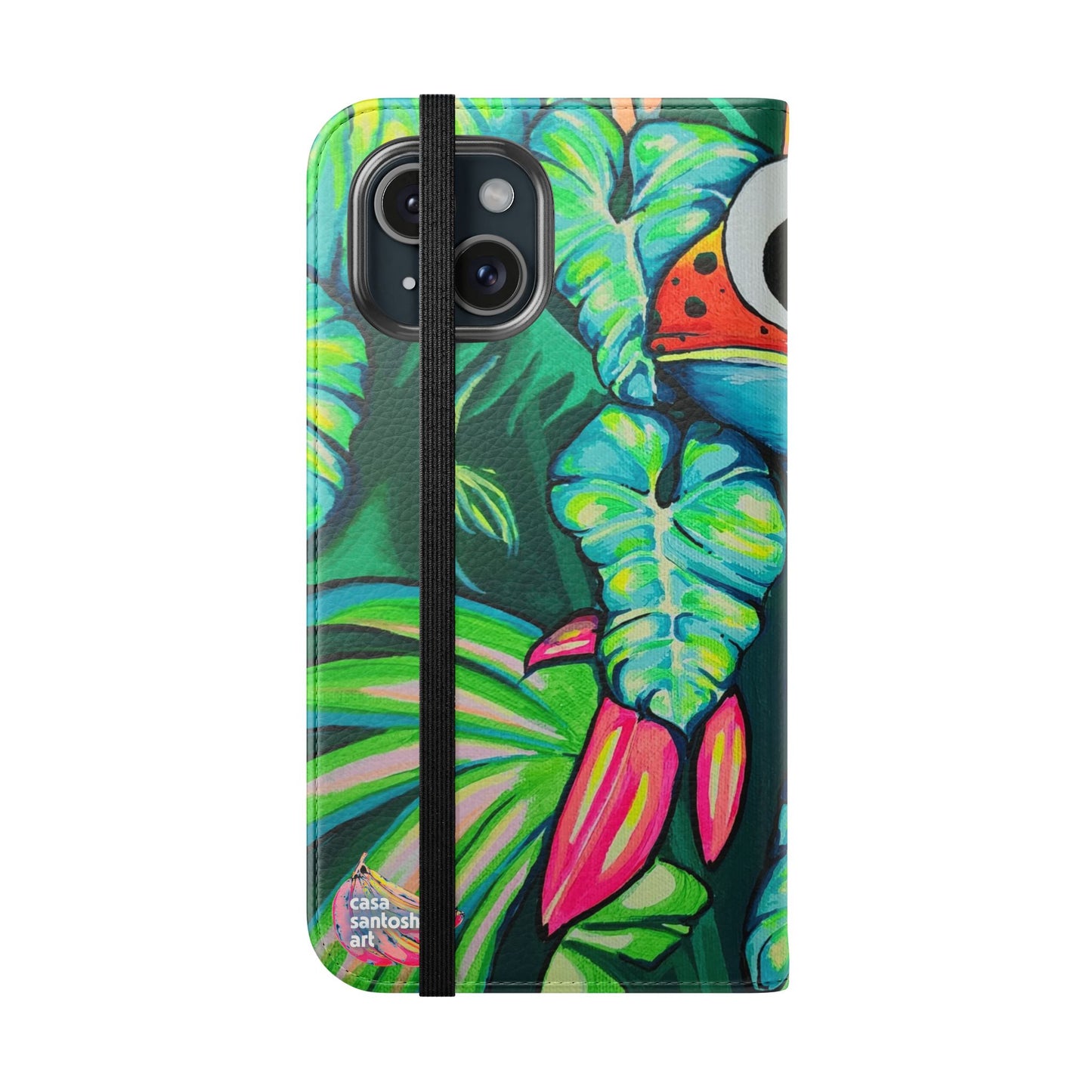 Cyclops Red Frog Flip Phone Case – Wallet Cover with Card Slots