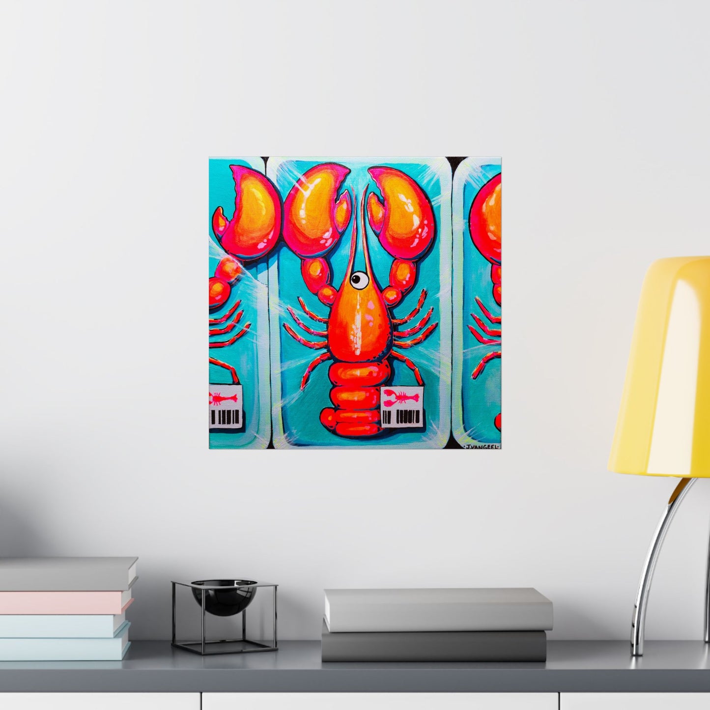 Neon Lobster Giclée Art Poster