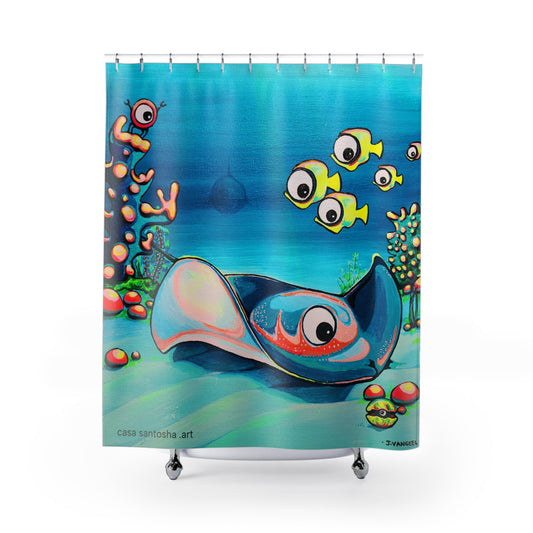 Cyclops Stingray Pop Art Shower Curtain
