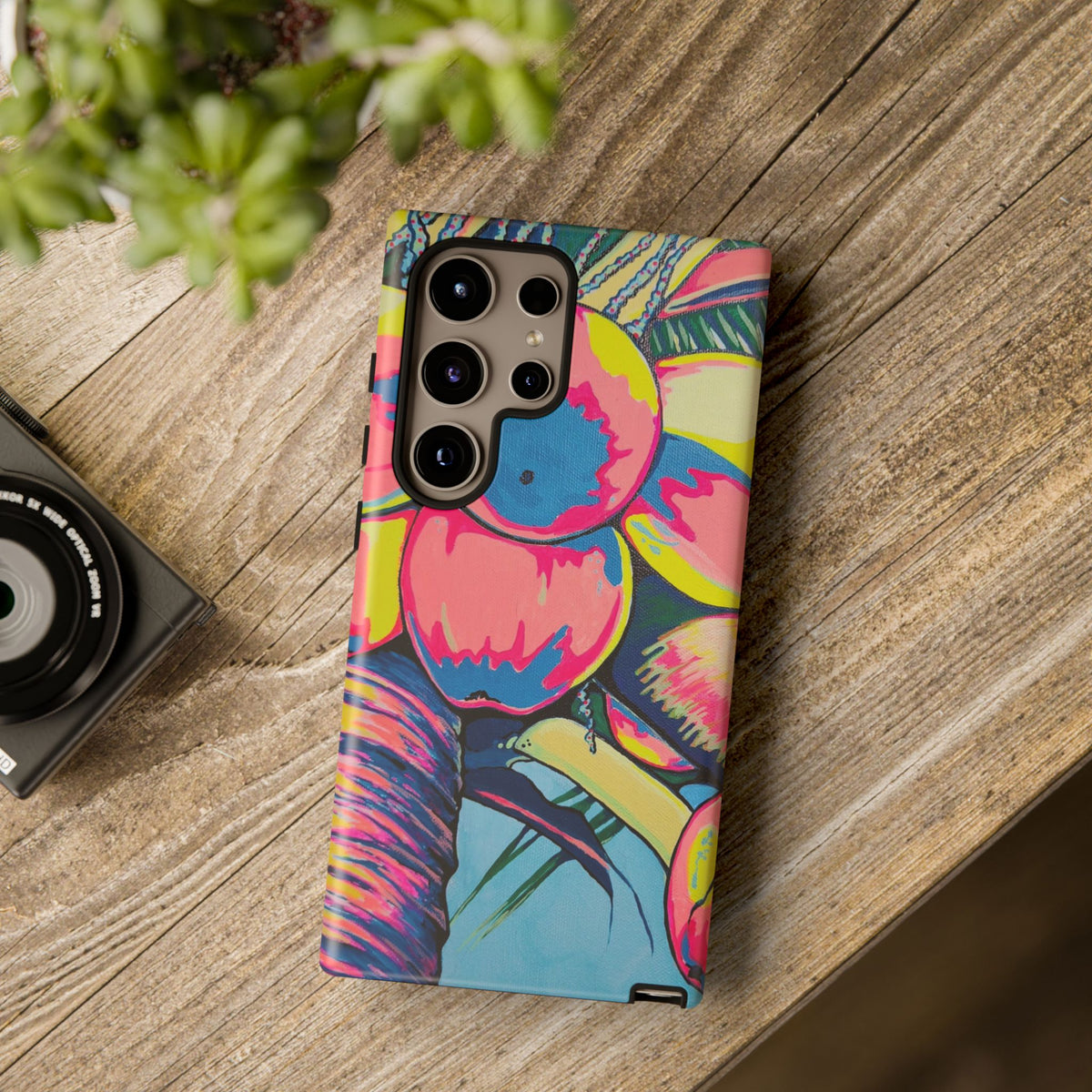 Neon Coconuts Tough Phone Case