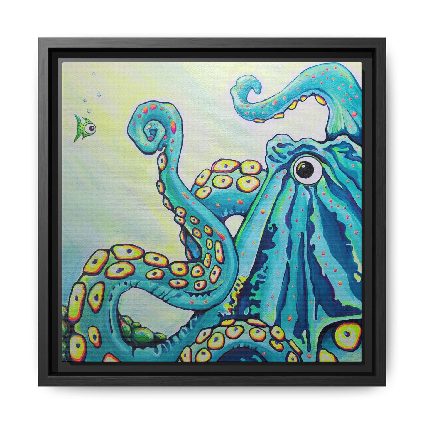 Framed Cyclops Octopus Canvas Print