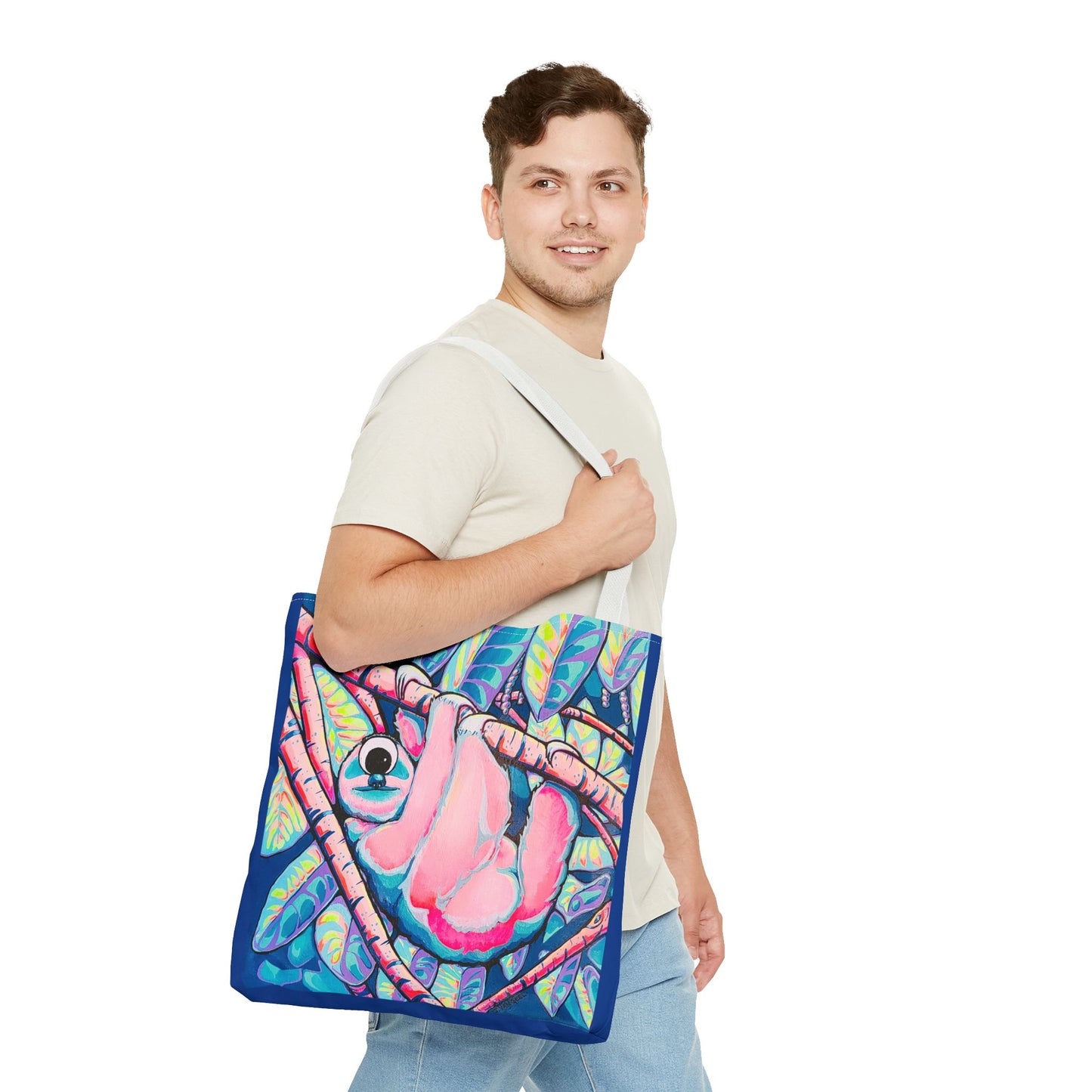 Premium Cyclops Sloth Tote Bag, Original Artist Design, Reusable Shopping Tote, Eco-Friendly