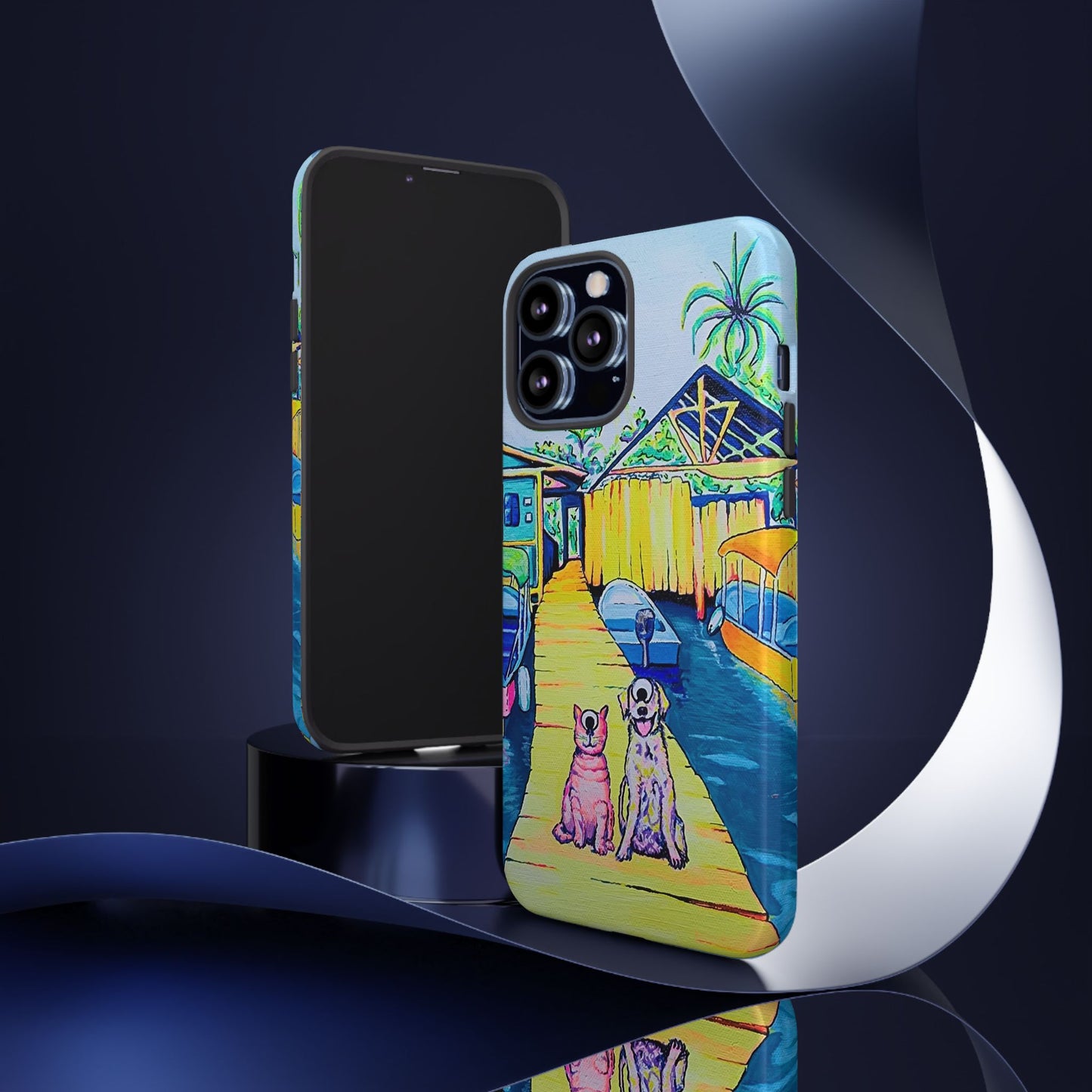 Cyclops Cat and Dog in Bocas Tough Phone Case