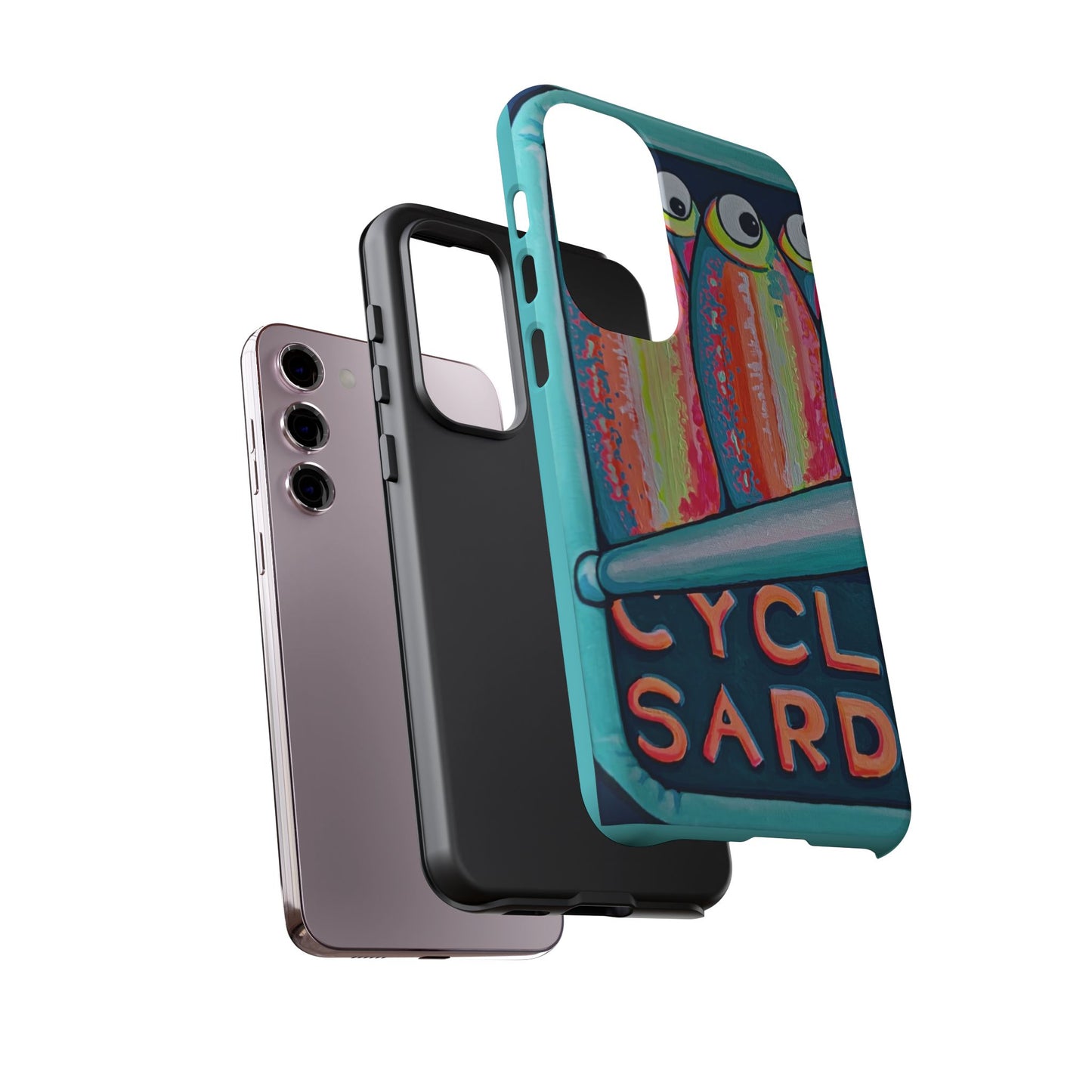 Neon Sardines Tough Phone Case