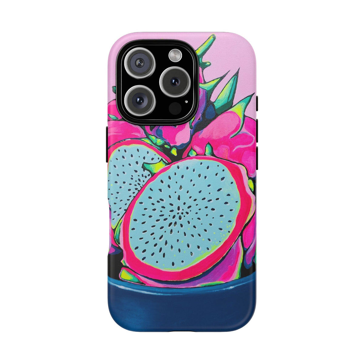 Coque de téléphone résistante Pitaya Rose Néon
