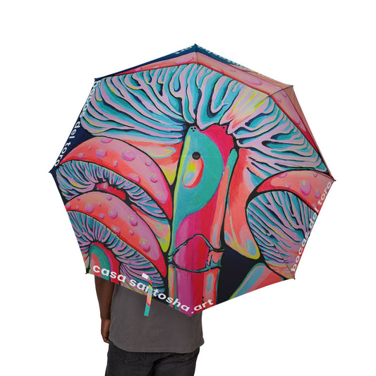 Trippy Mushrooms Umbrella - Foldable & Stylish Rain Gear