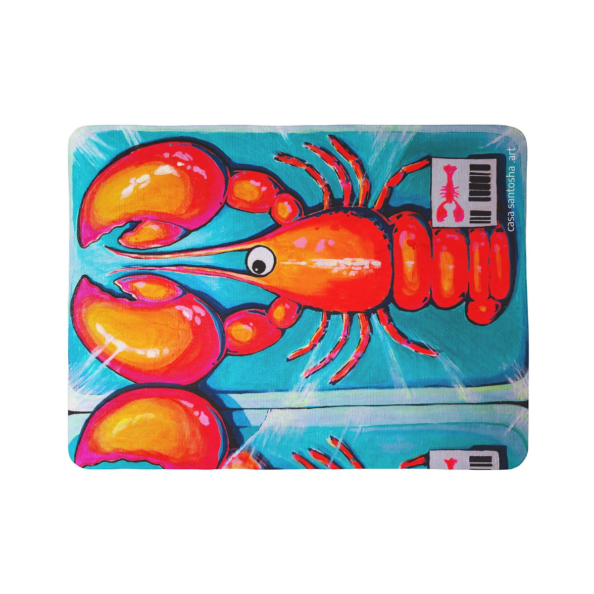 Neon Lobster Fleece Sherpa Blanket