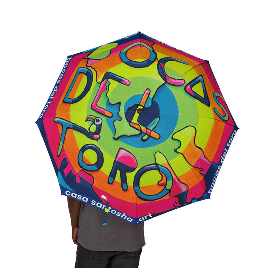 Bocas Del Toro Islands Tropical Umbrella - Foldable & Stylish Rain Gear