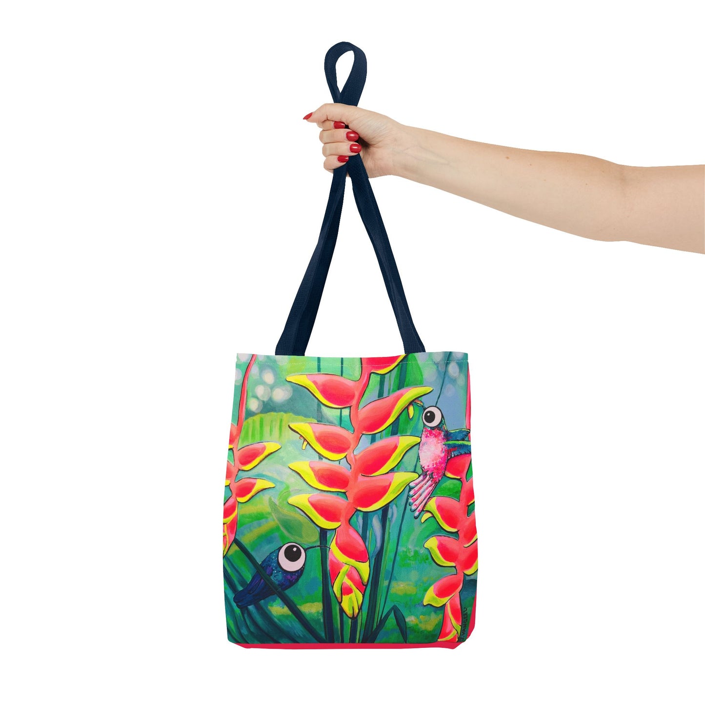 Premium Cyclops Hummingbirds Tote Bag, Original Artist Design, Reusable Shopping Tote,  Eco-Friendly