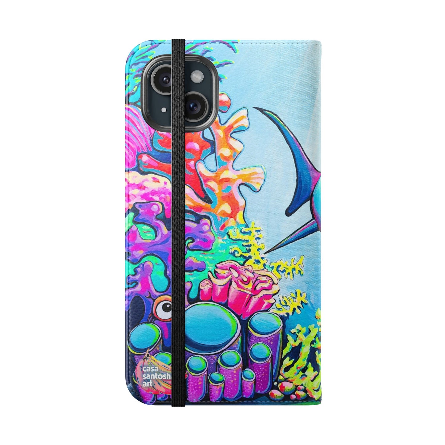 Cyclops Shark Flip Phone Case – Wallet Cover with Card Slots