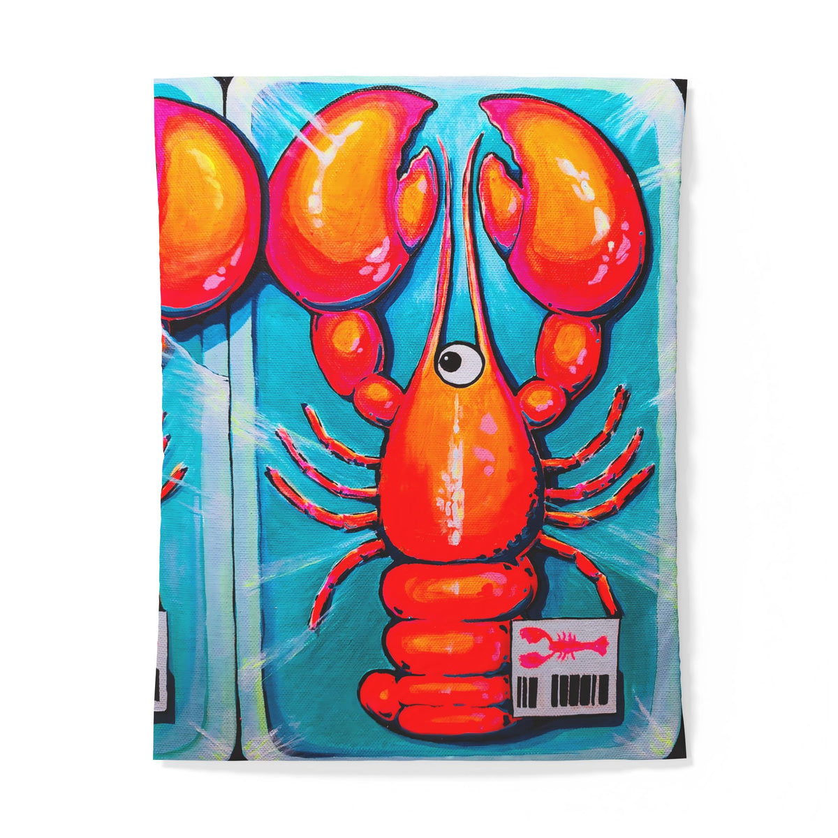 Neon Lobster Duvet Cover