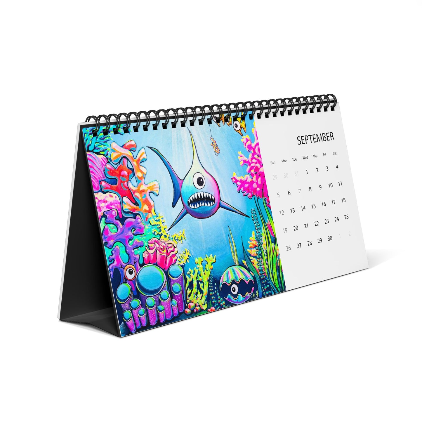 Vibrant Art Desktop Calendar 2027