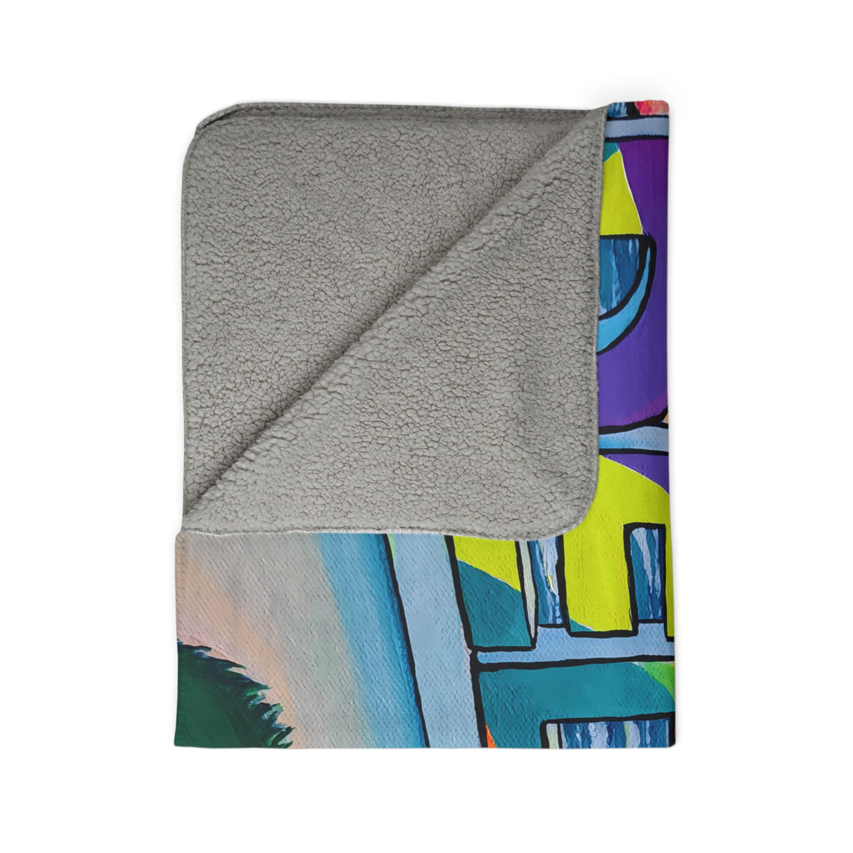 Bocas Del Toro Sign Fleece Sherpa Blanket